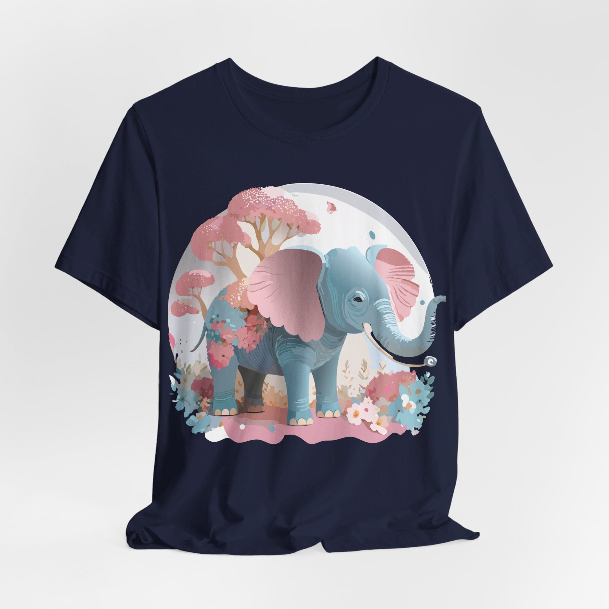 Natural Cotton Tee Shirt with Elephant Printify