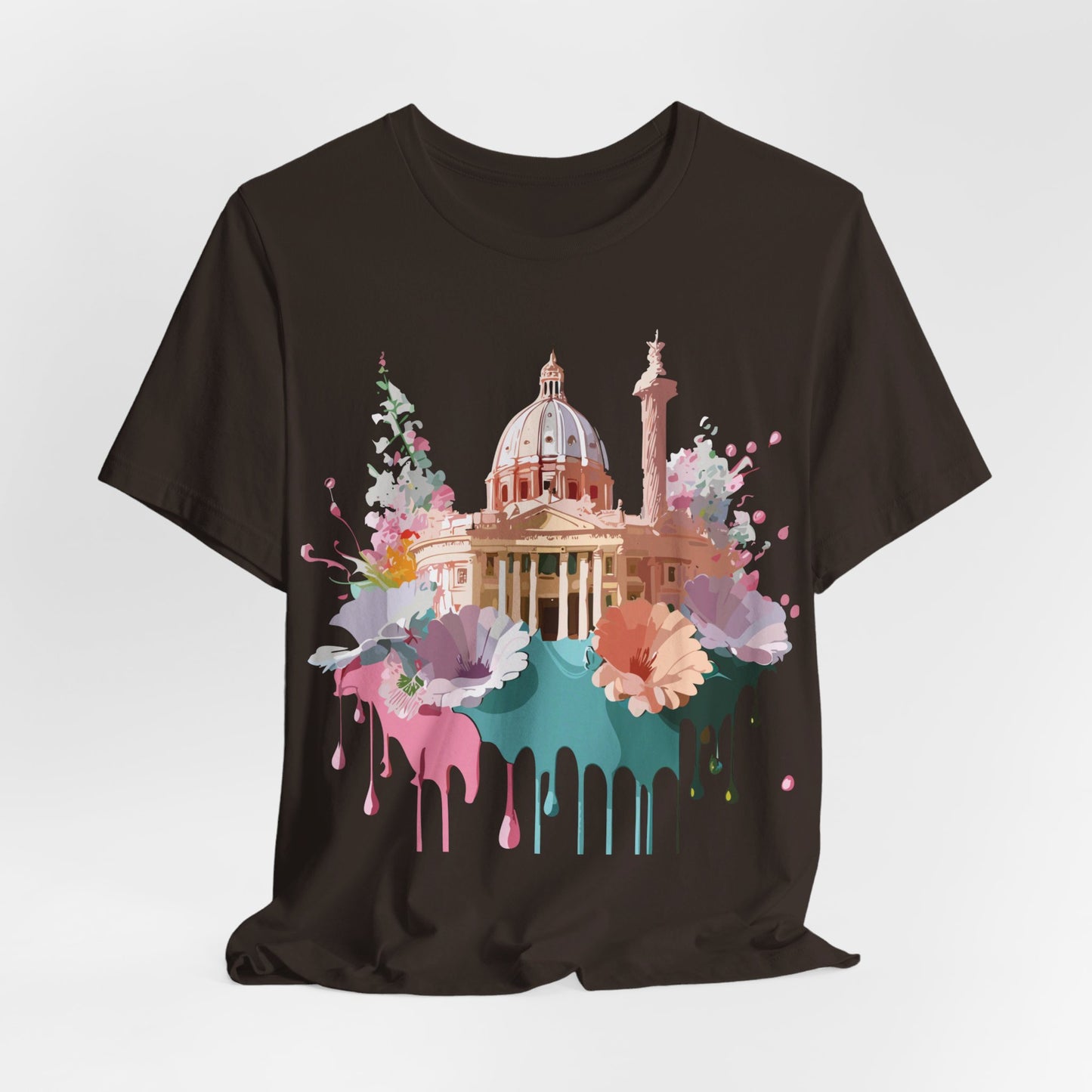 Natural Cotton Tee Shirt - Beautiful Places Collection - Rome Printify