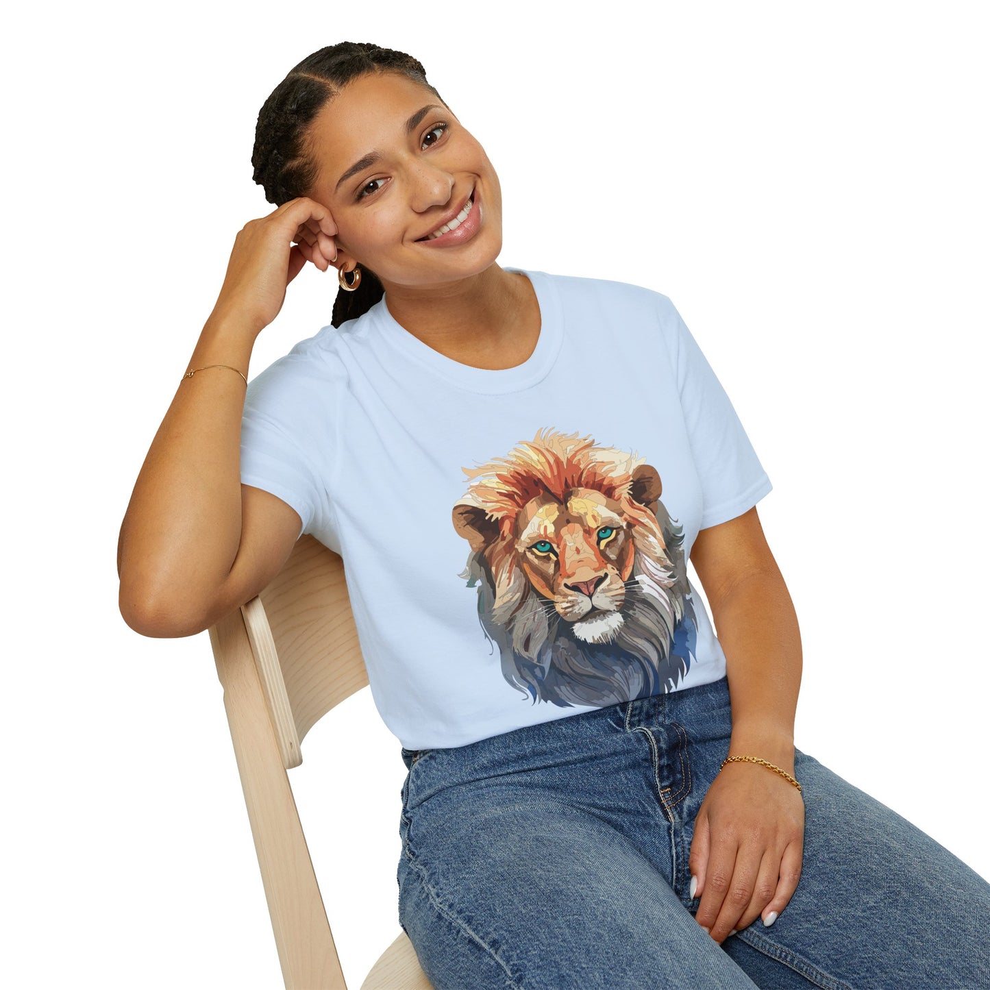 Lion Shirt, Shirt with Lion, Floral Lion Tee, Shirt with Animals