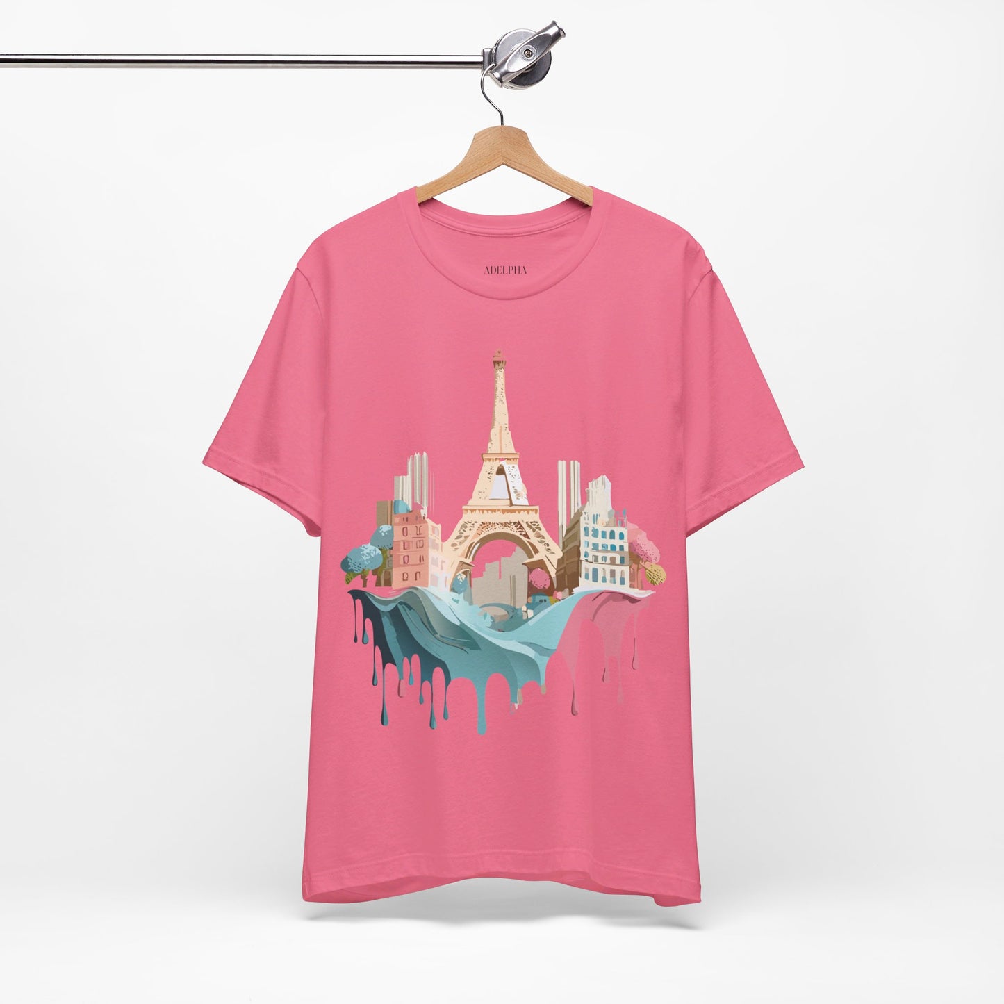 Natural Cotton Tee Shirt - Beautiful Places Collection - Paris Printify