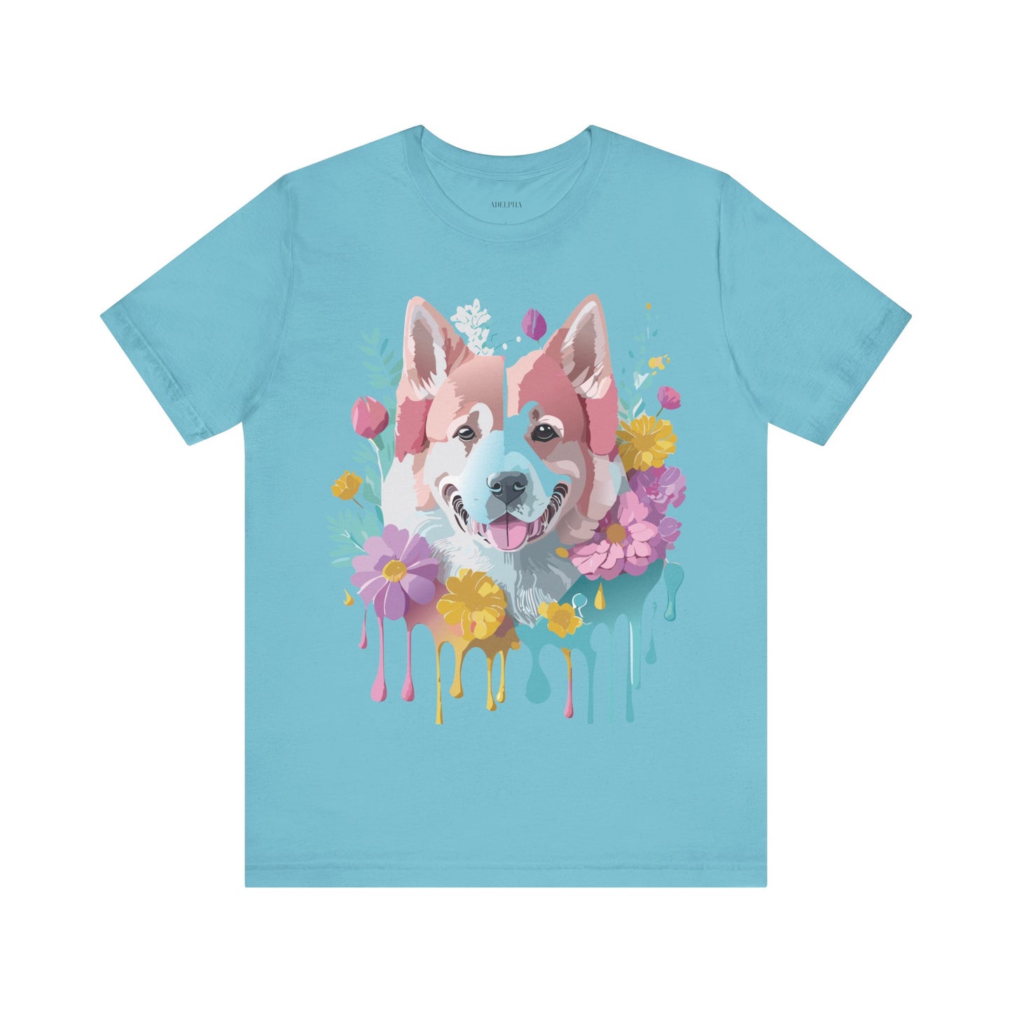 Natural Cotton Tee Shirt with Dog Printify