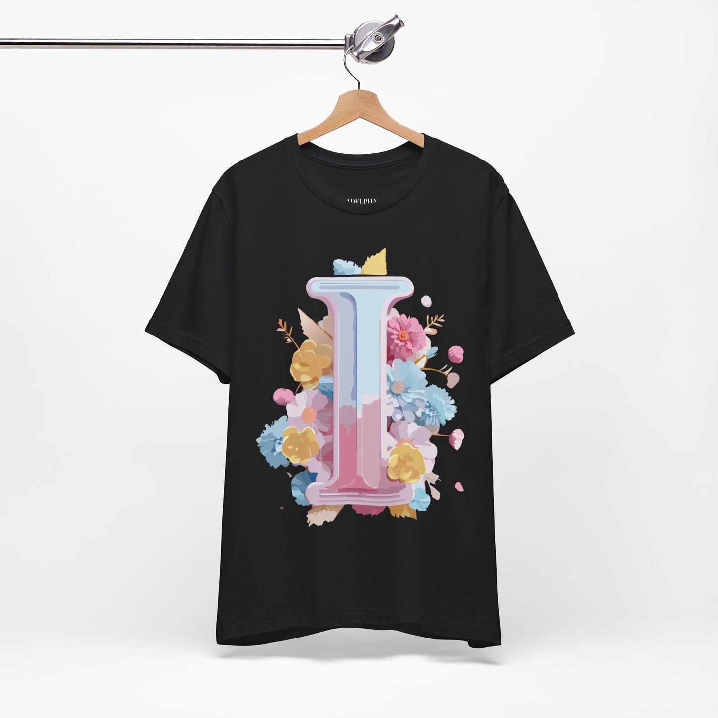 Natural Cotton Tee Shirt - Letters Collection - I Printify