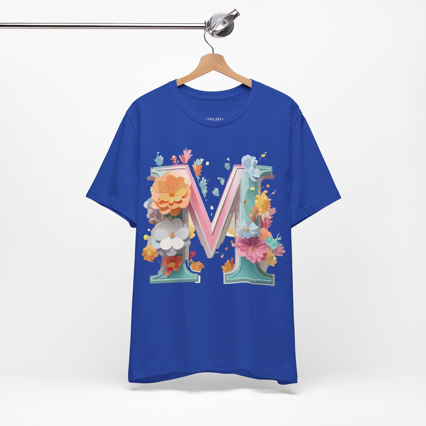 Natural Cotton Tee Shirt - Letters Collection - M Printify
