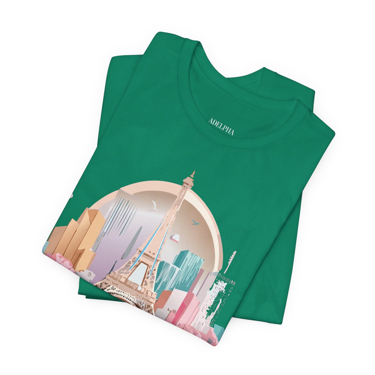 Natural Cotton Tee Shirt - Beautiful Places Collection - Paris Printify