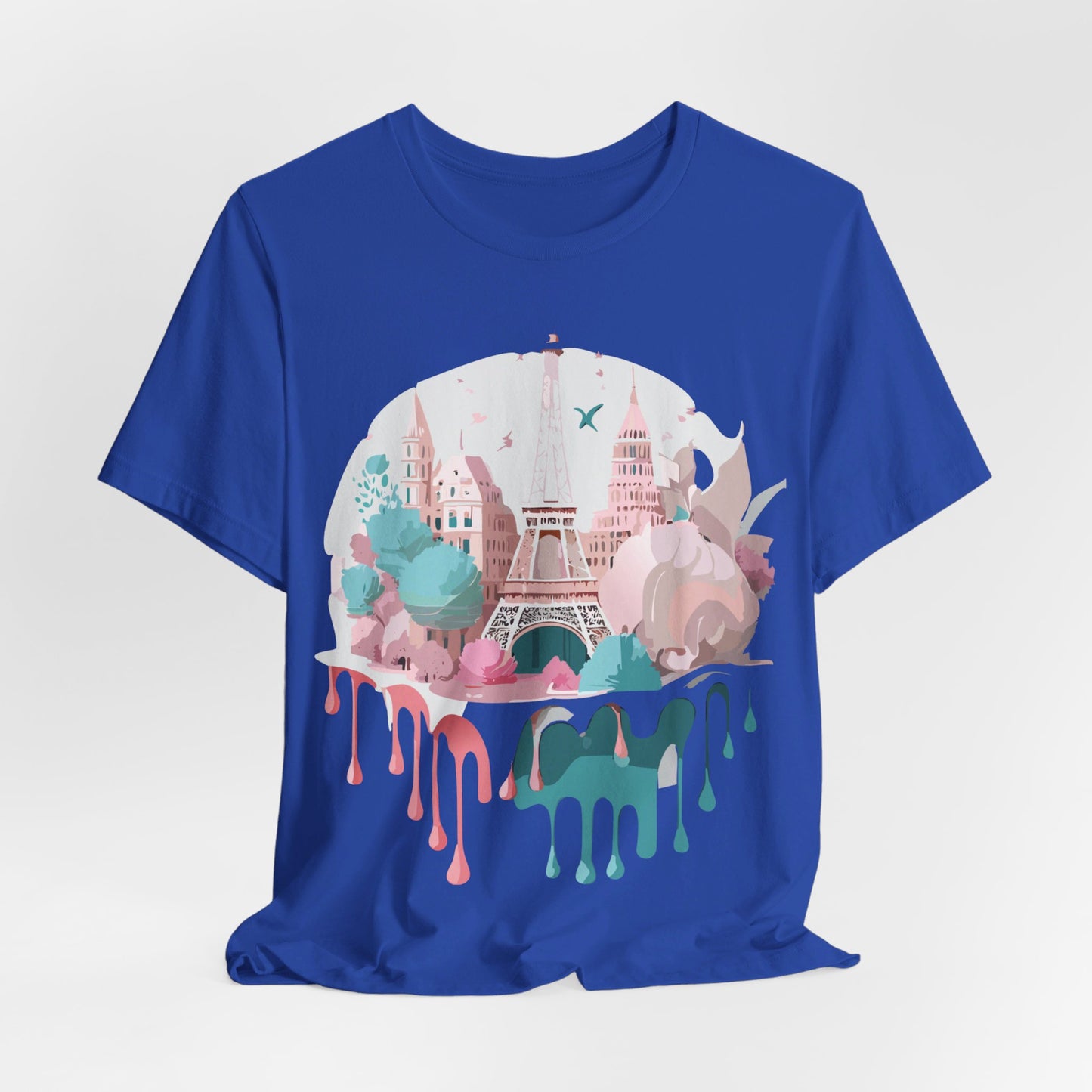 Natural Cotton Tee Shirt - Beautiful Places Collection - Paris Printify