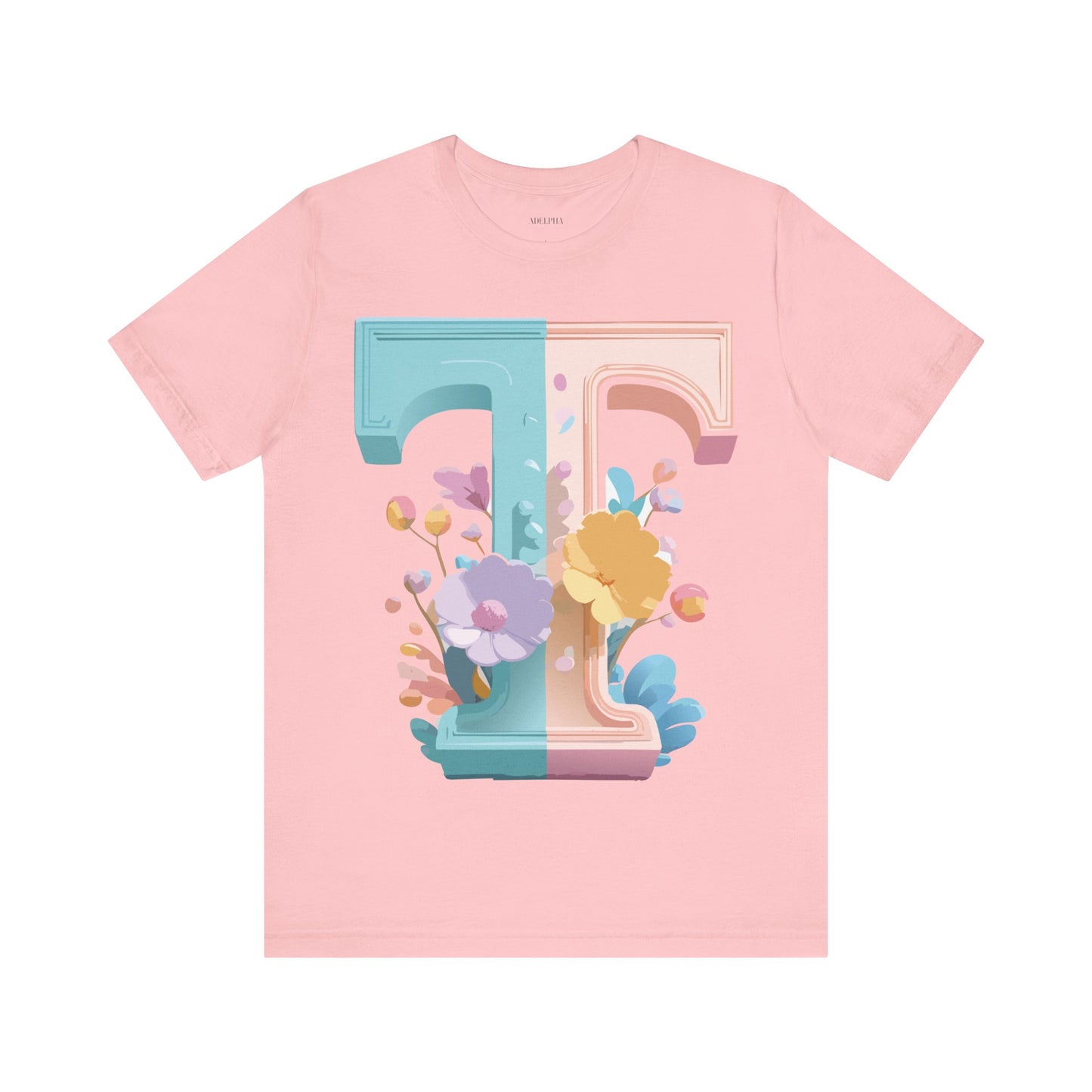 Natural Cotton Tee Shirt - Letters Collection - T Printify