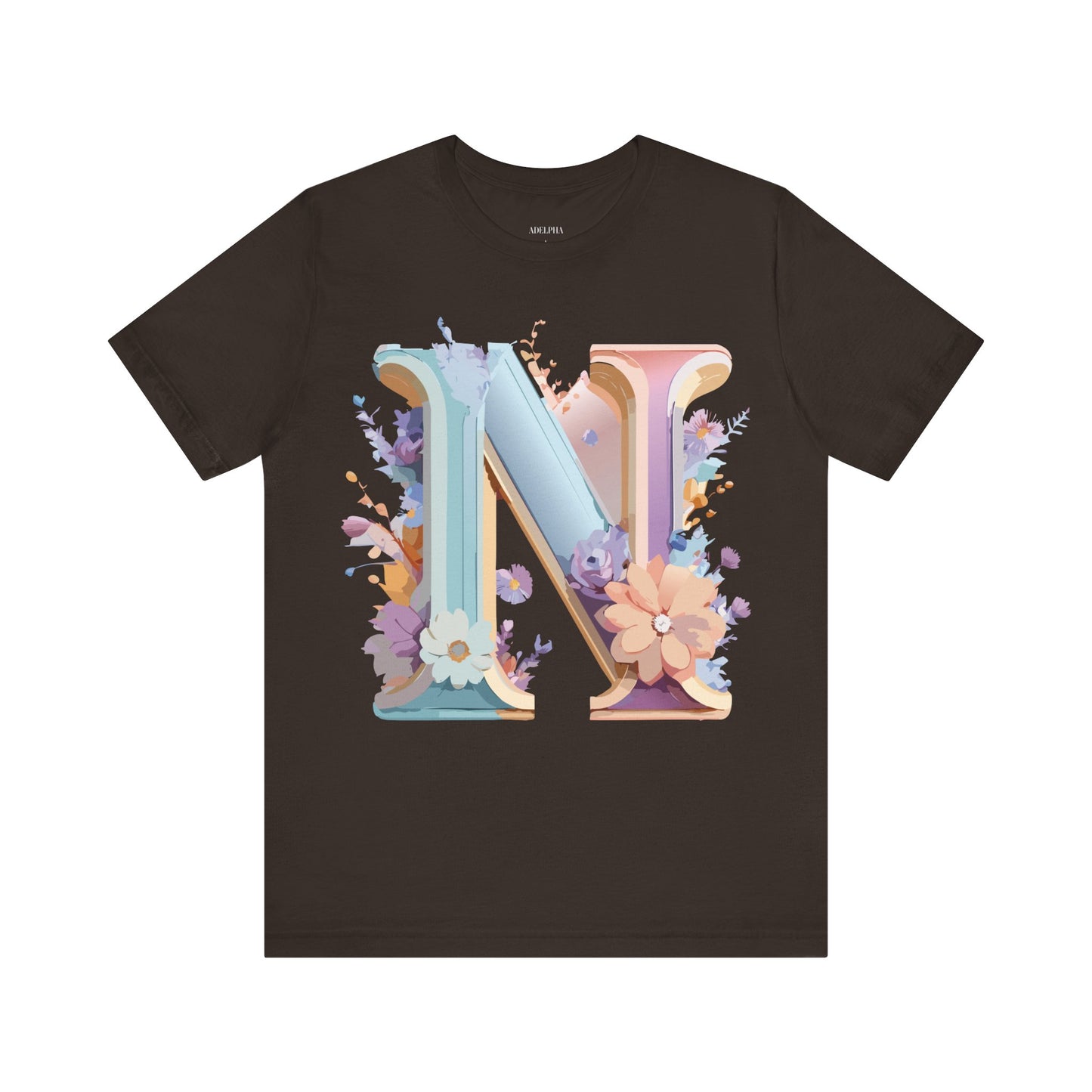 Natural Cotton Tee Shirt - Letters Collection - N Printify