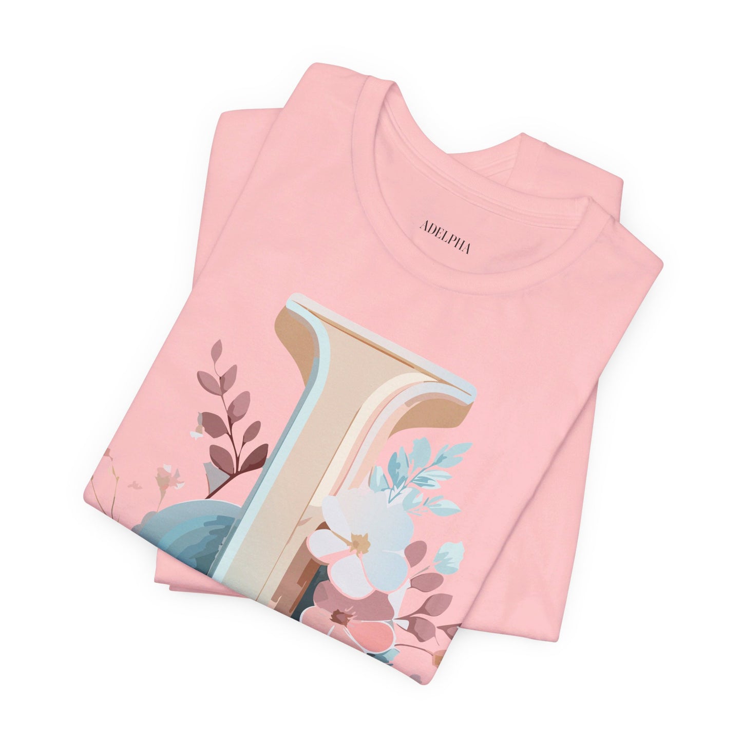 Natural Cotton Tee Shirt - Letters Collection - J Printify