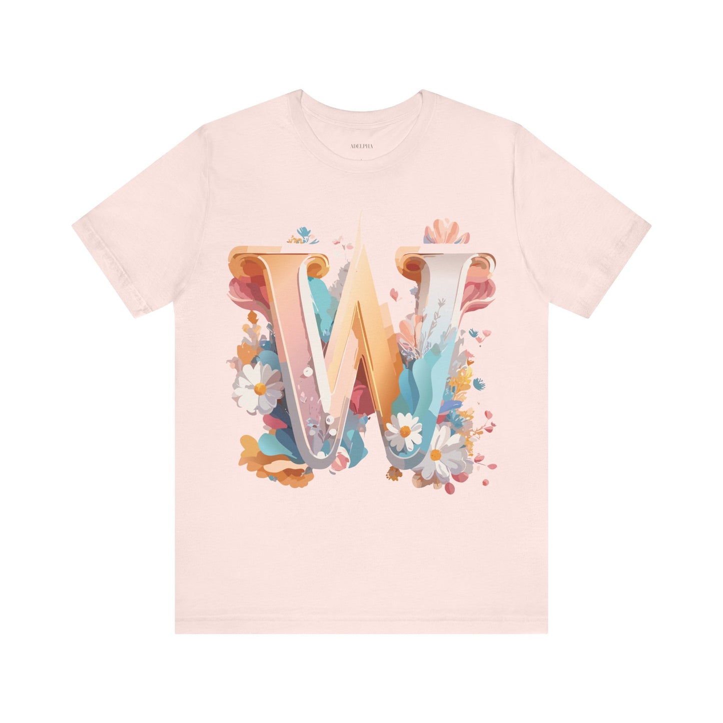 Natural Cotton Tee Shirt - Letters Collection - W Printify