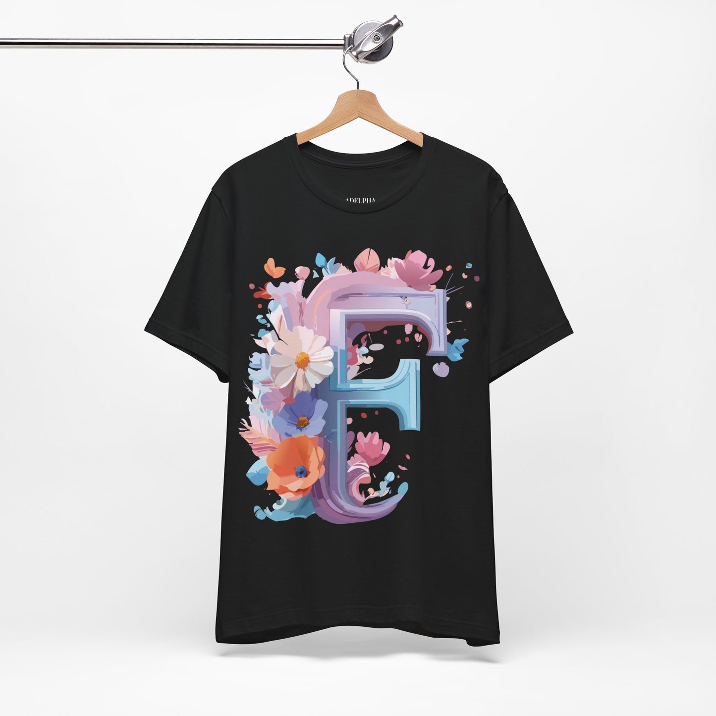 Natural Cotton Tee Shirt - Letters Collection - F Printify