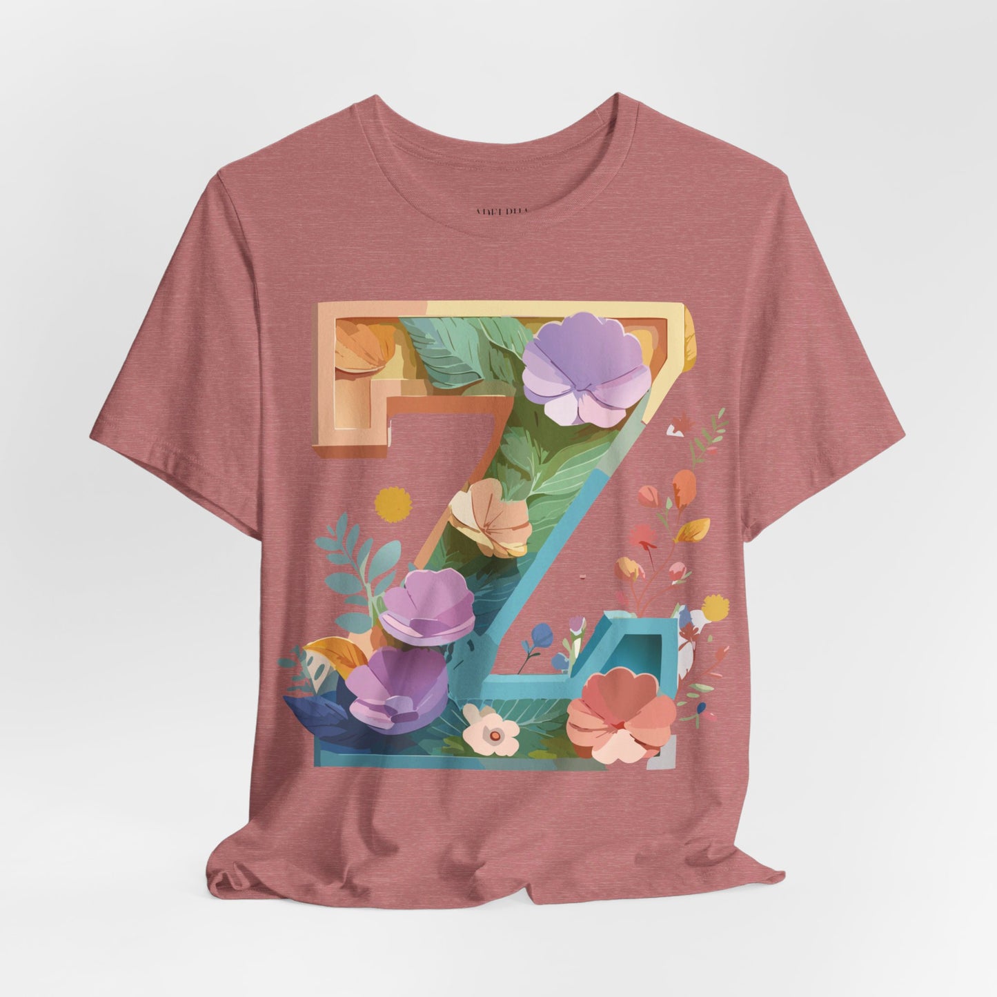 Natural Cotton Tee Shirt - Letters Collection - Z Printify
