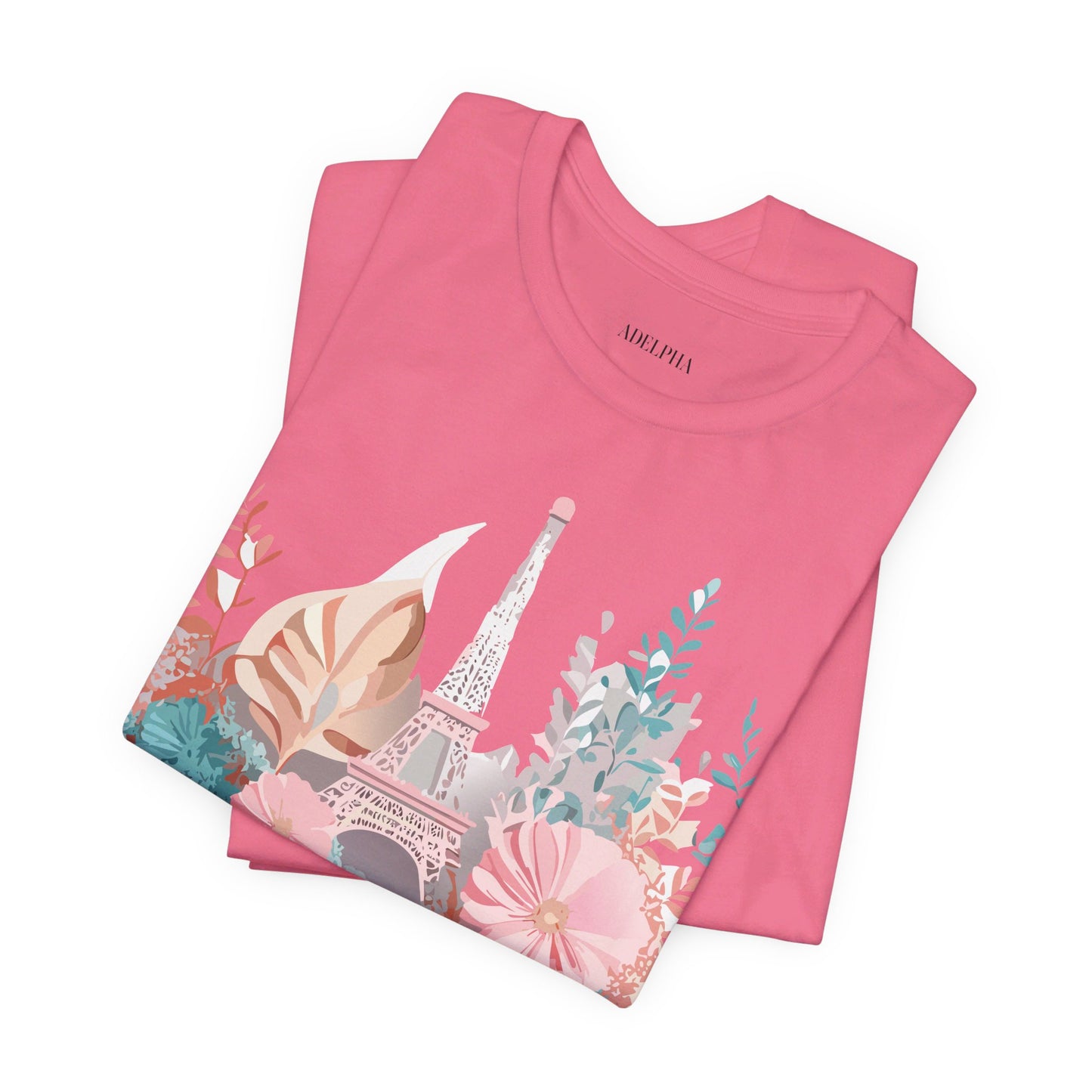 Natural Cotton Tee Shirt - Beautiful Places Collection - Paris Printify