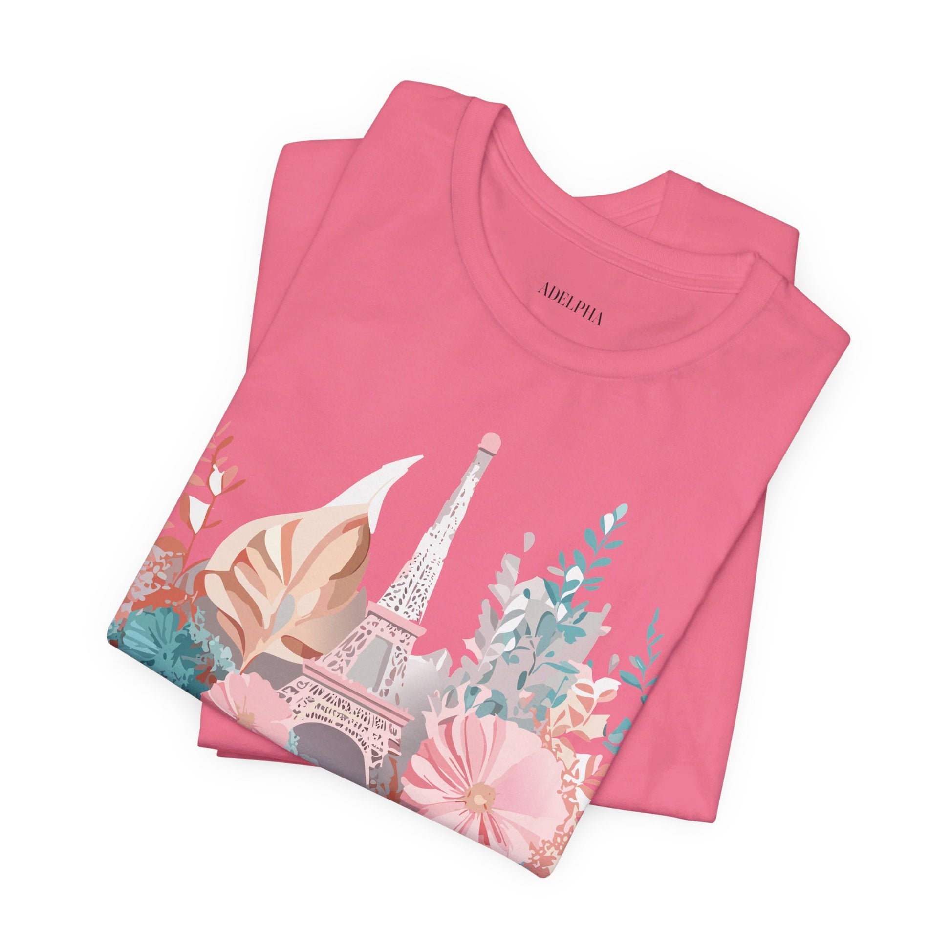 Natural Cotton Tee Shirt - Beautiful Places Collection - Paris Printify