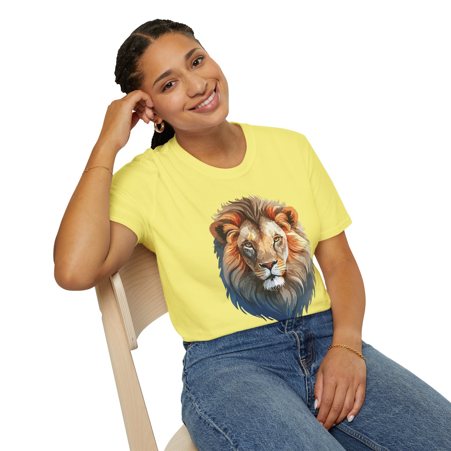 Lion Shirt, Shirt with Lion, Floral Lion Tee, Shirt with Animals