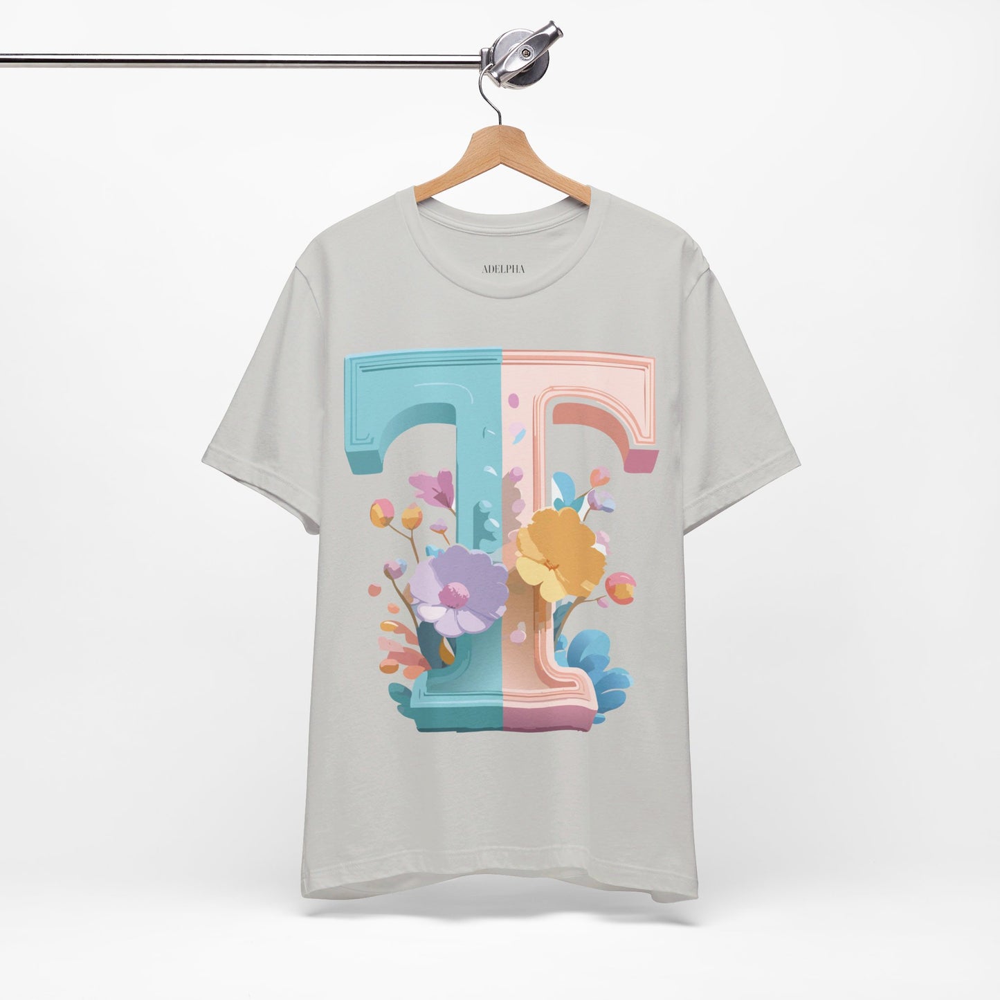 Natural Cotton Tee Shirt - Letters Collection - T Printify