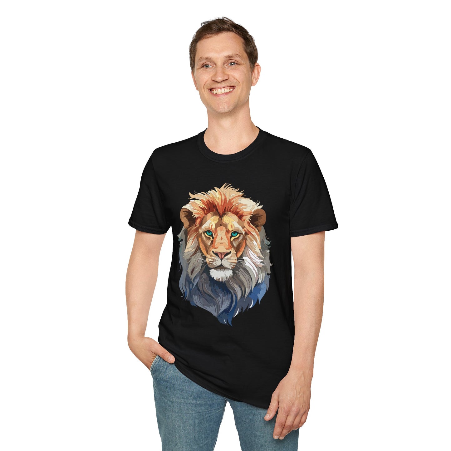 Lion Shirt, Shirt with Lion, Floral Lion Tee, Shirt with Animals