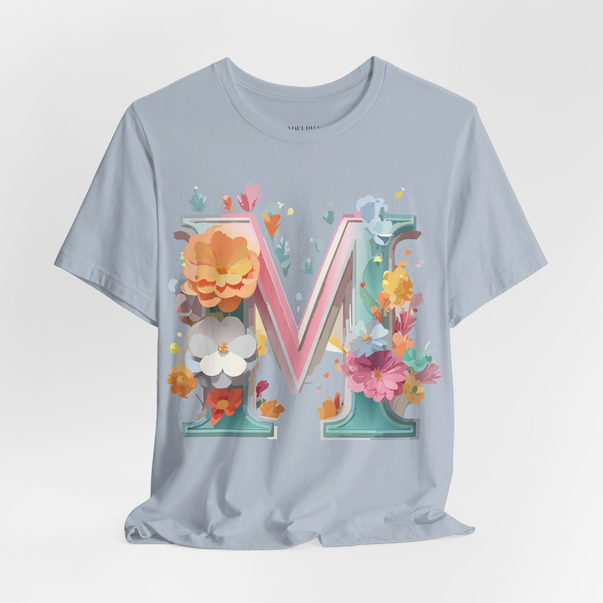 Natural Cotton Tee Shirt - Letters Collection - M Printify
