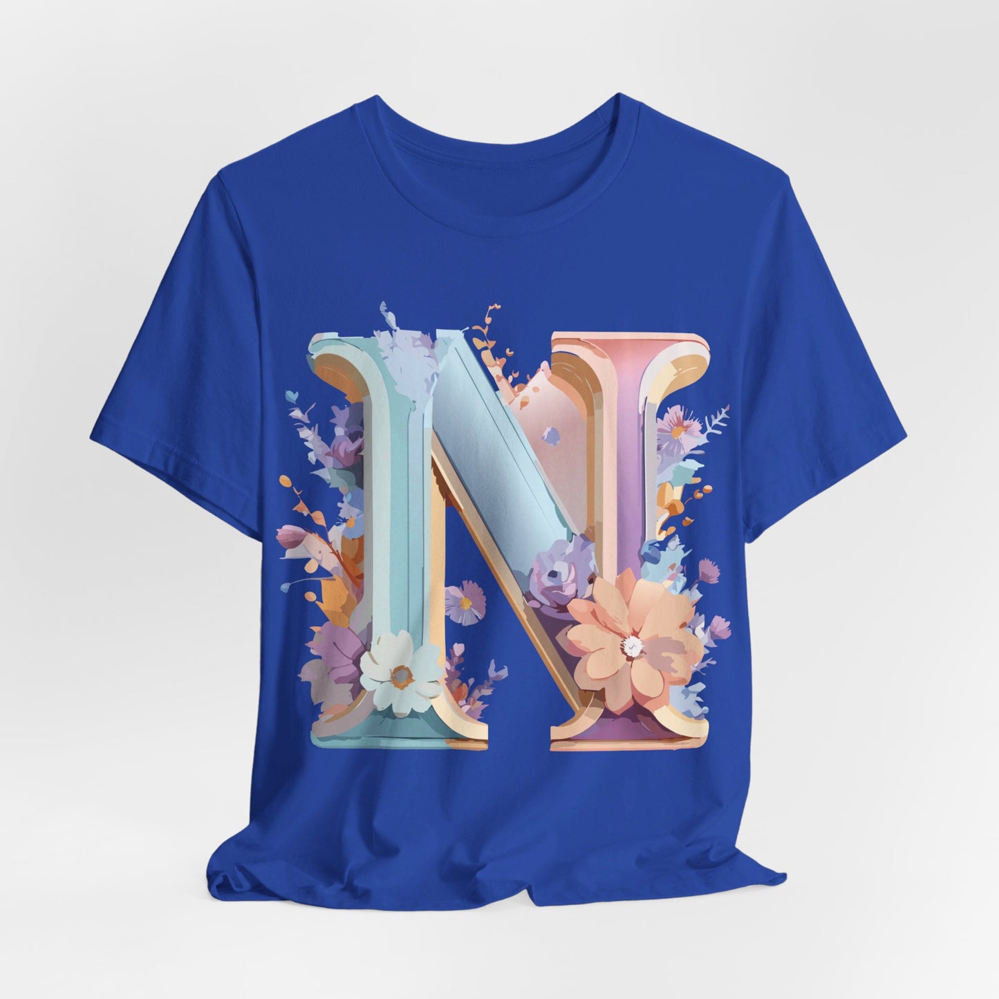Natural Cotton Tee Shirt - Letters Collection - N Printify