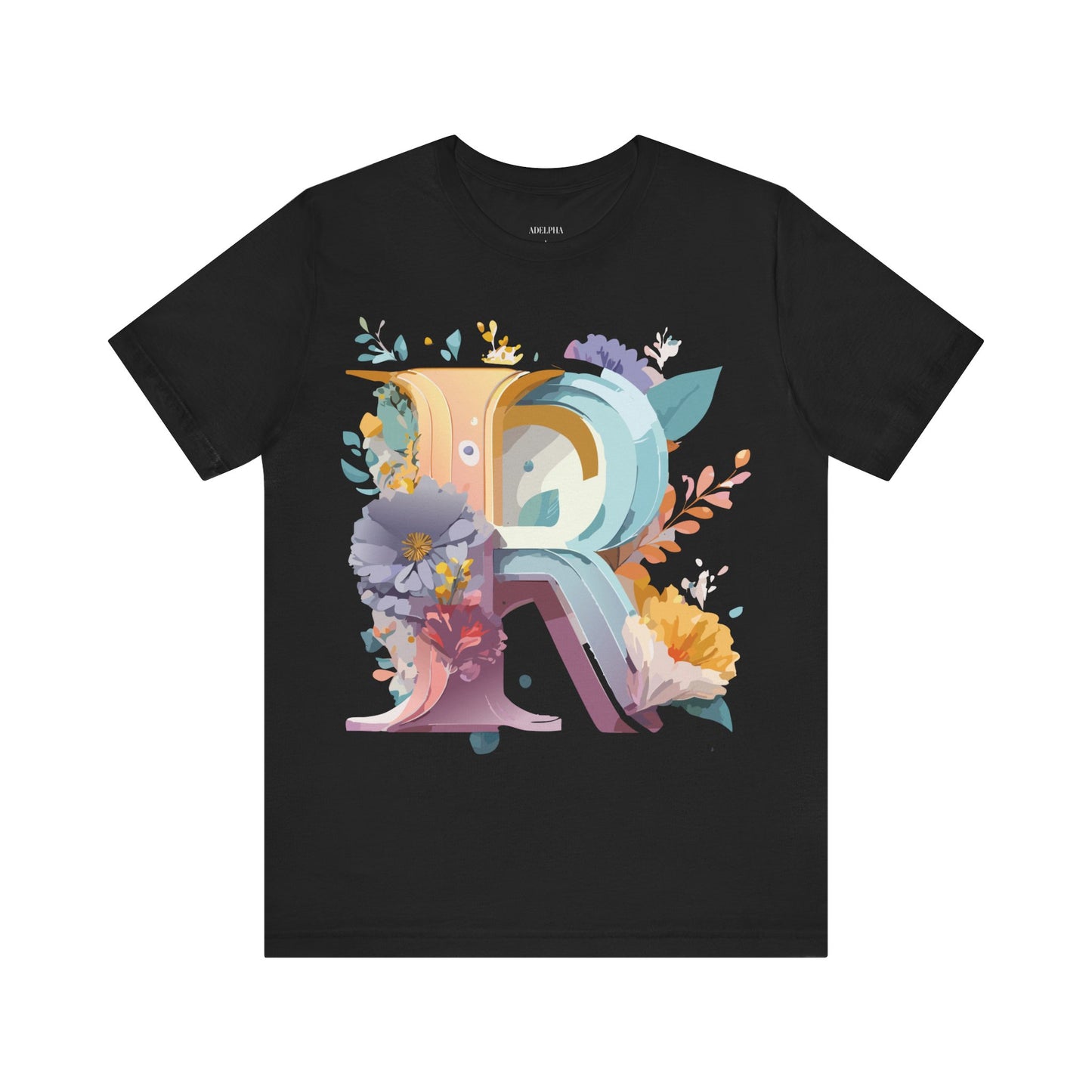 Natural Cotton Tee Shirt - Letters Collection - R Printify