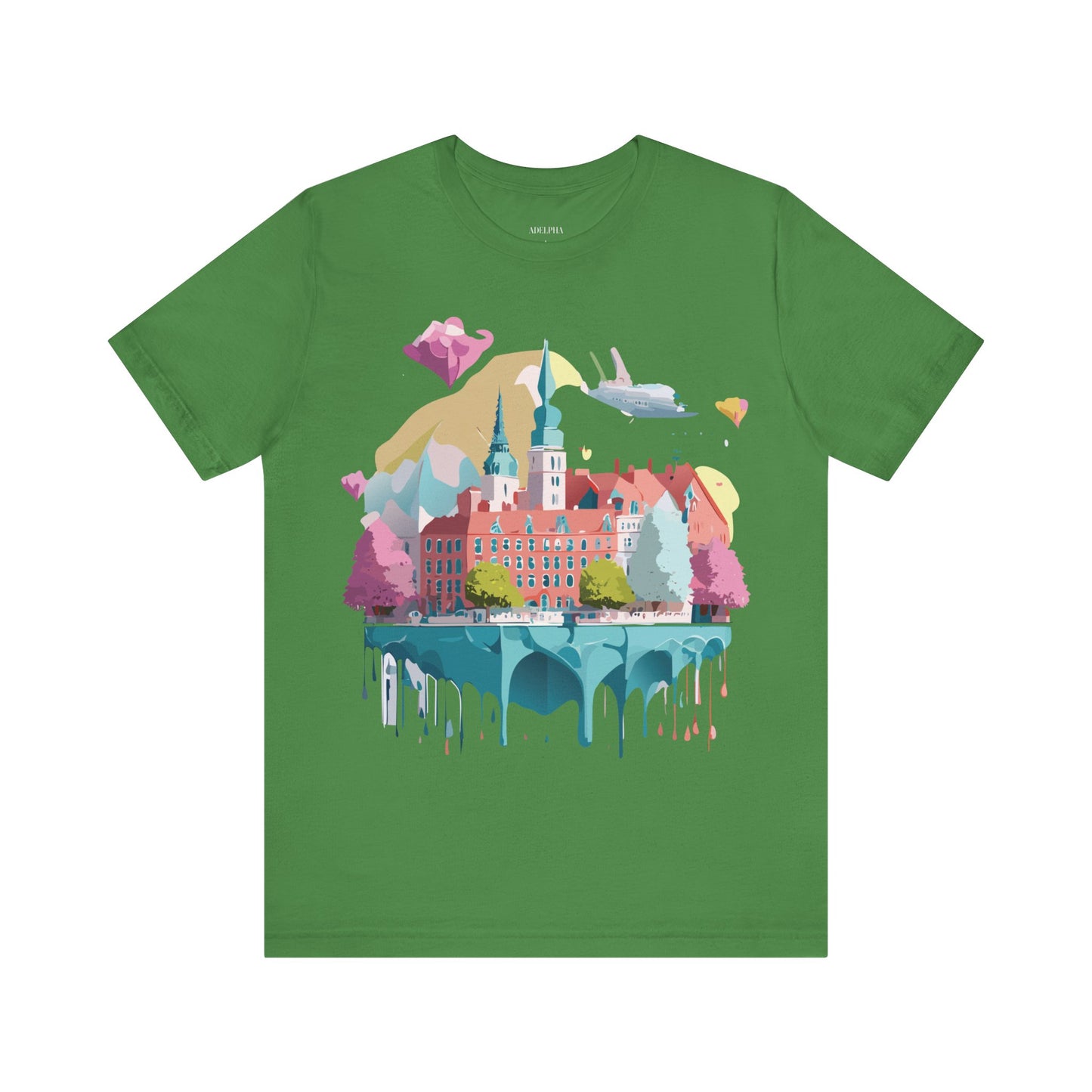 Natural Cotton Tee Shirt - Beautiful Places Collection - Warnemünde and Rostock - Germany Printify