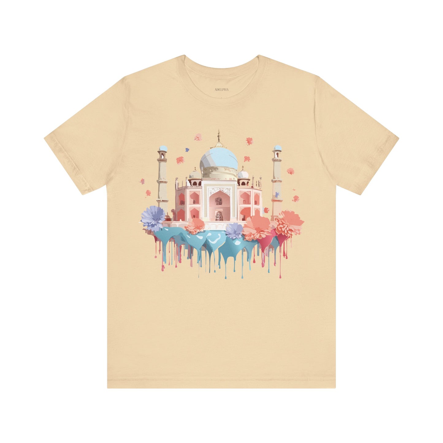 Natural Cotton Tee Shirt - Taj Mahal, India Printify