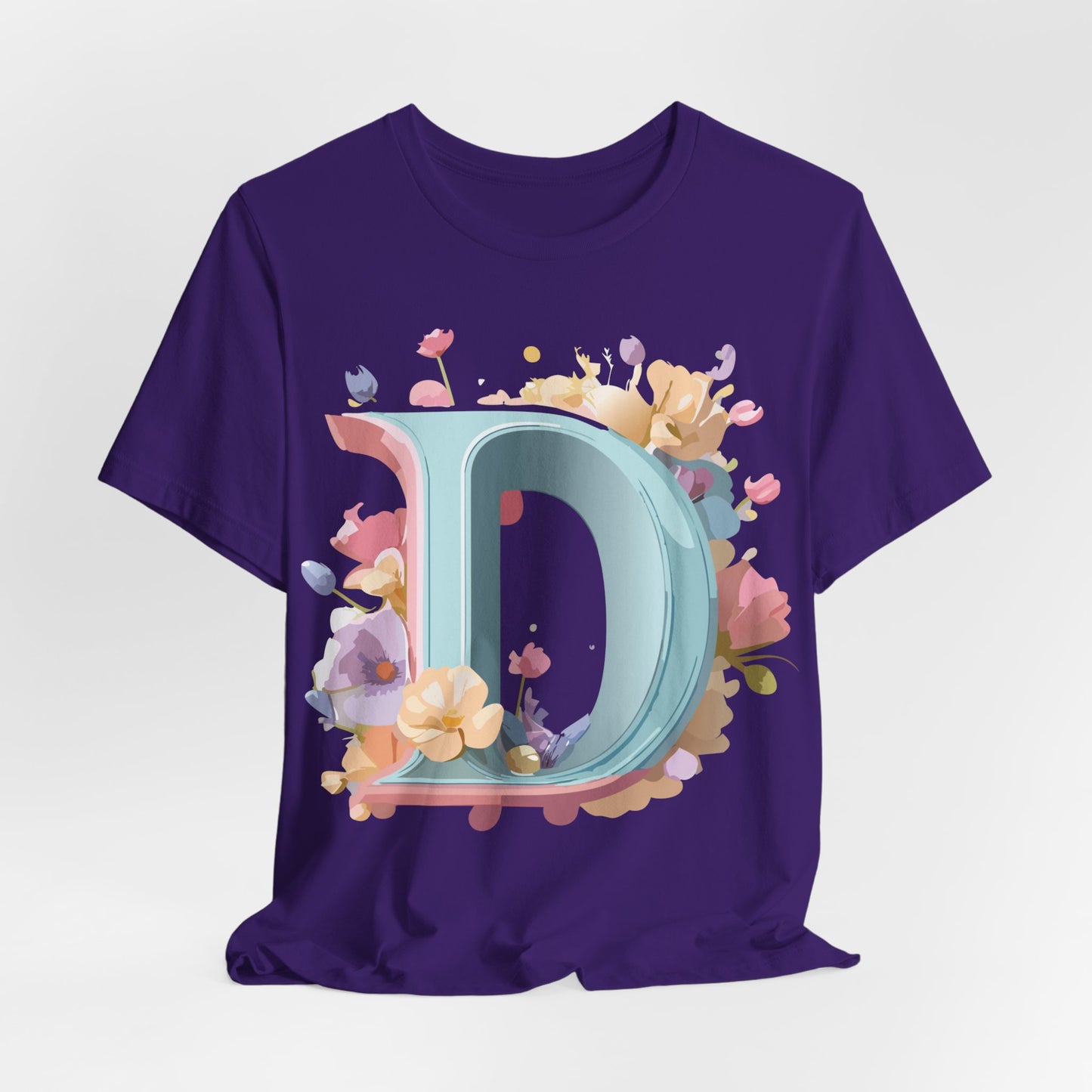Natural Cotton Tee Shirt - Letters Collection - D Printify