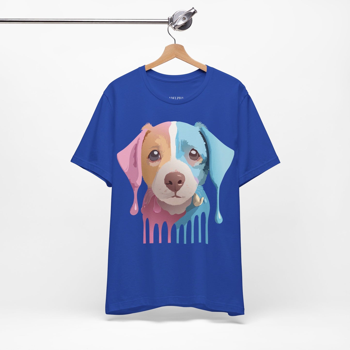 Natural Cotton Tee Shirt with Dog Printify