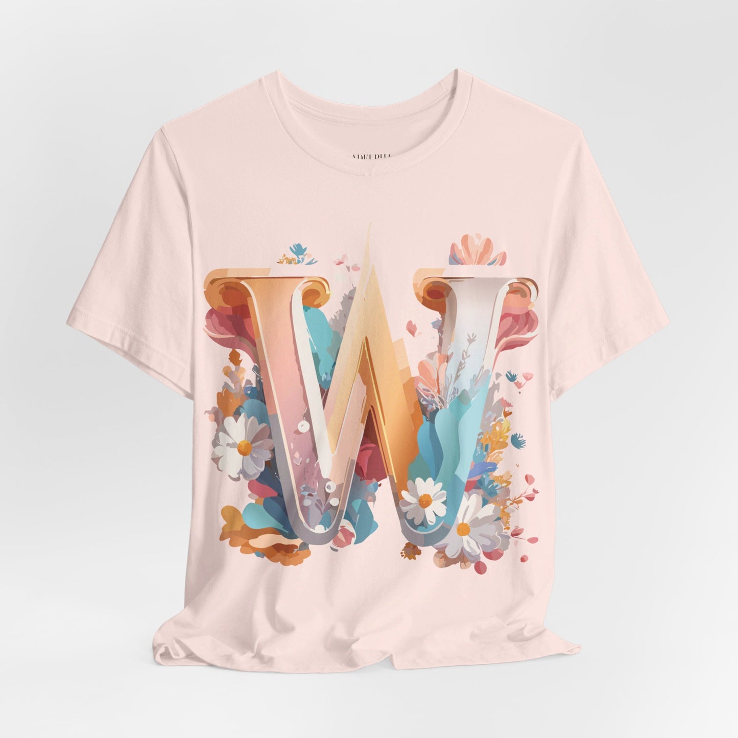 Natural Cotton Tee Shirt - Letters Collection - W Printify