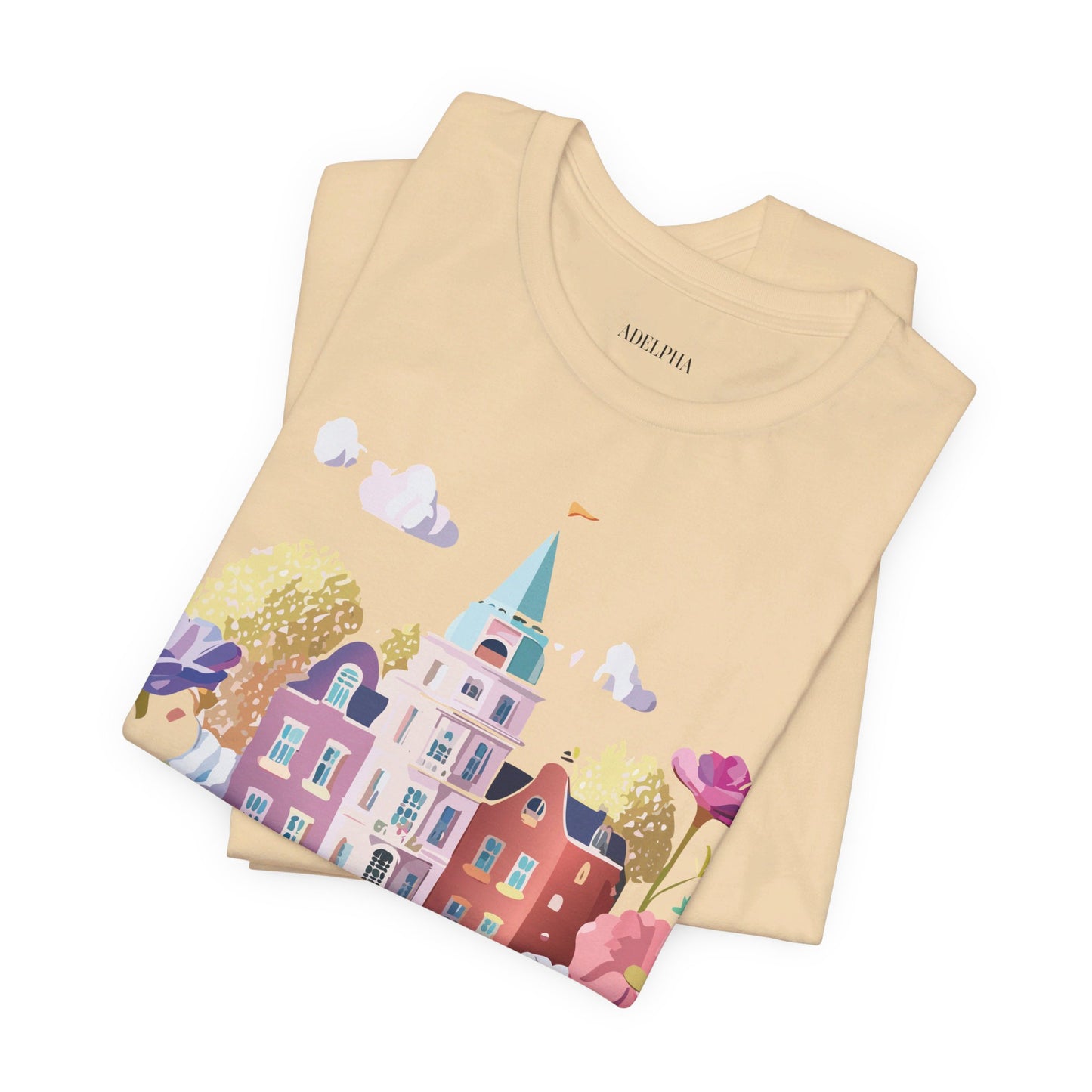 Natural Cotton Tee Shirt - Beautiful Places Collection - Amsterdam Printify