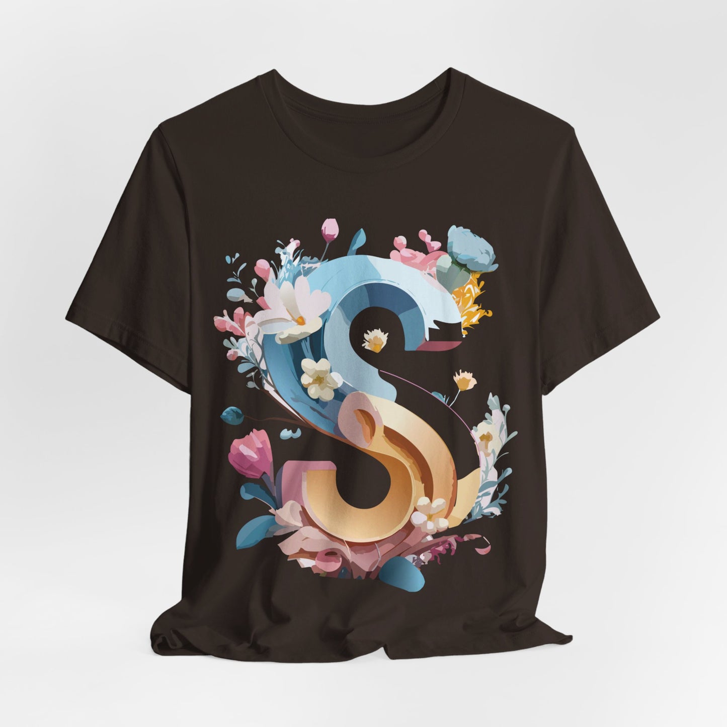 Natural Cotton Tee Shirt - Letters Collection - S Printify