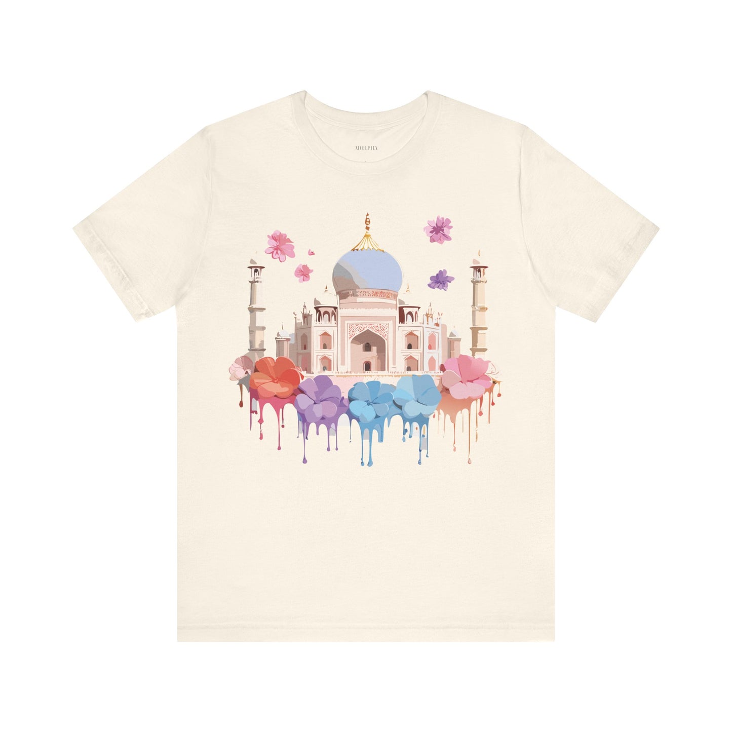 Natural Cotton Tee Shirt - Taj Mahal, India Printify