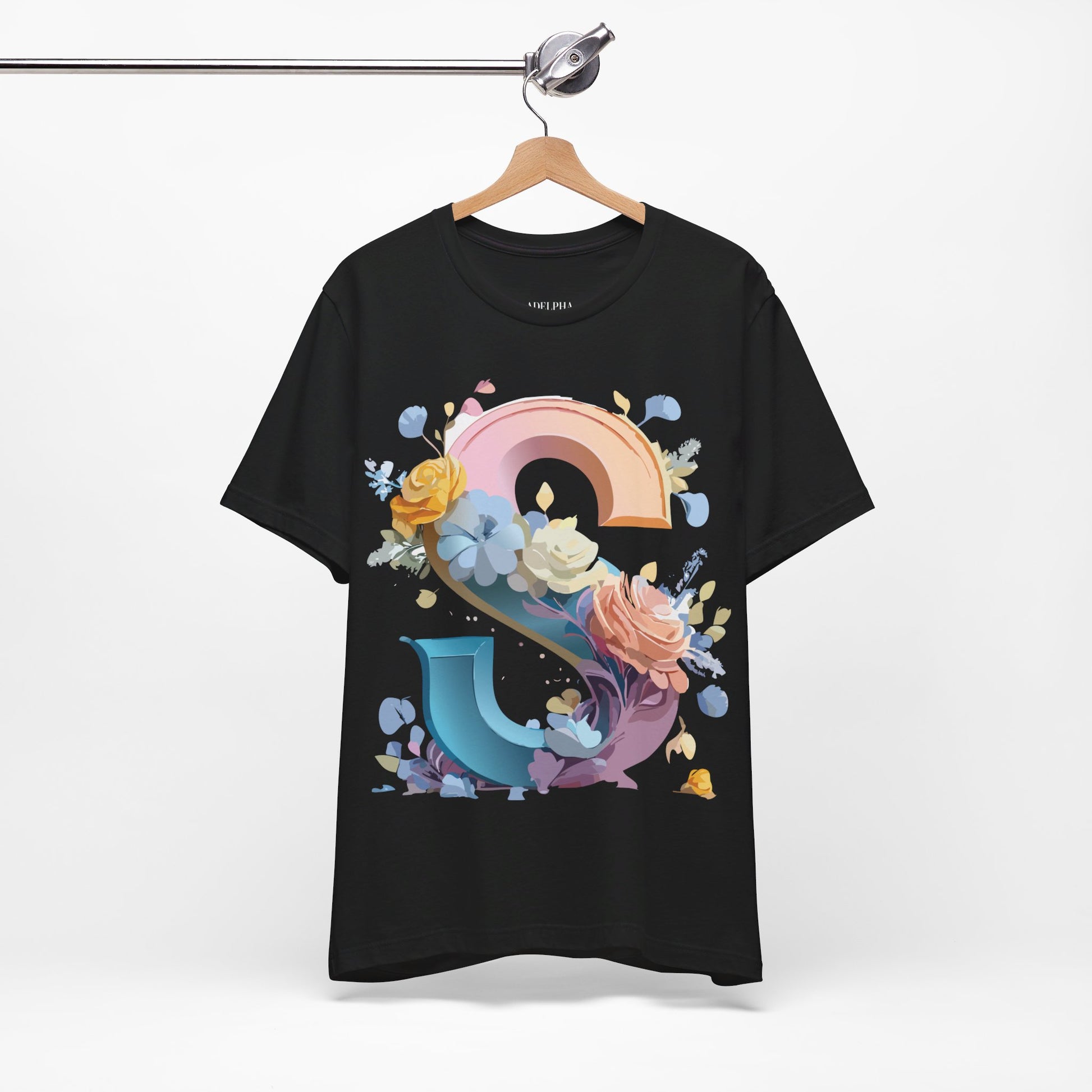 Natural Cotton Tee Shirt - Letters Collection - S Printify
