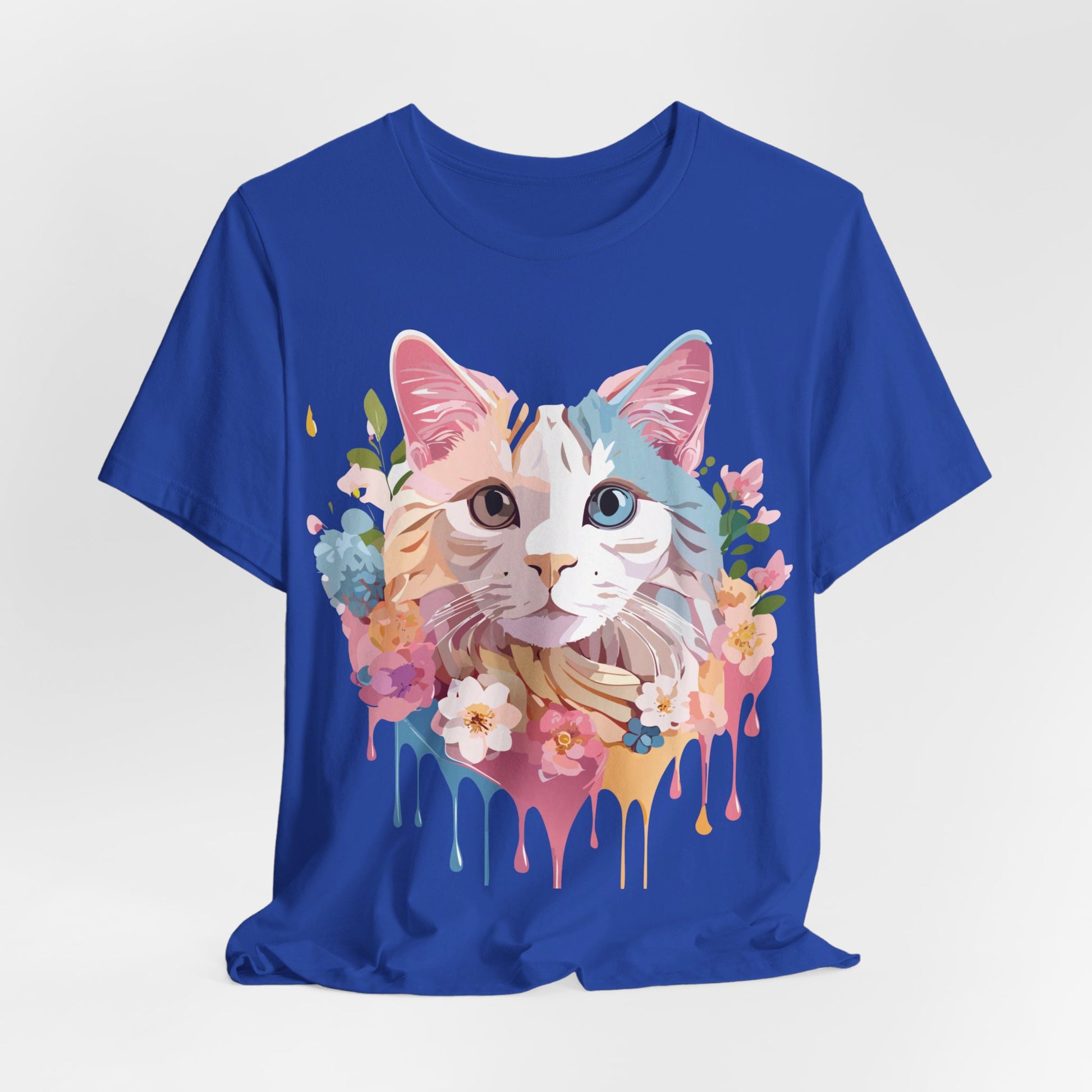 Natural Cotton Tee Shirt with Cat Printify