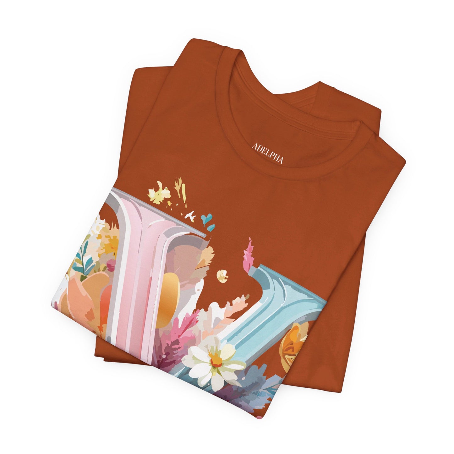 Natural Cotton Tee Shirt - Letters Collection - V Printify