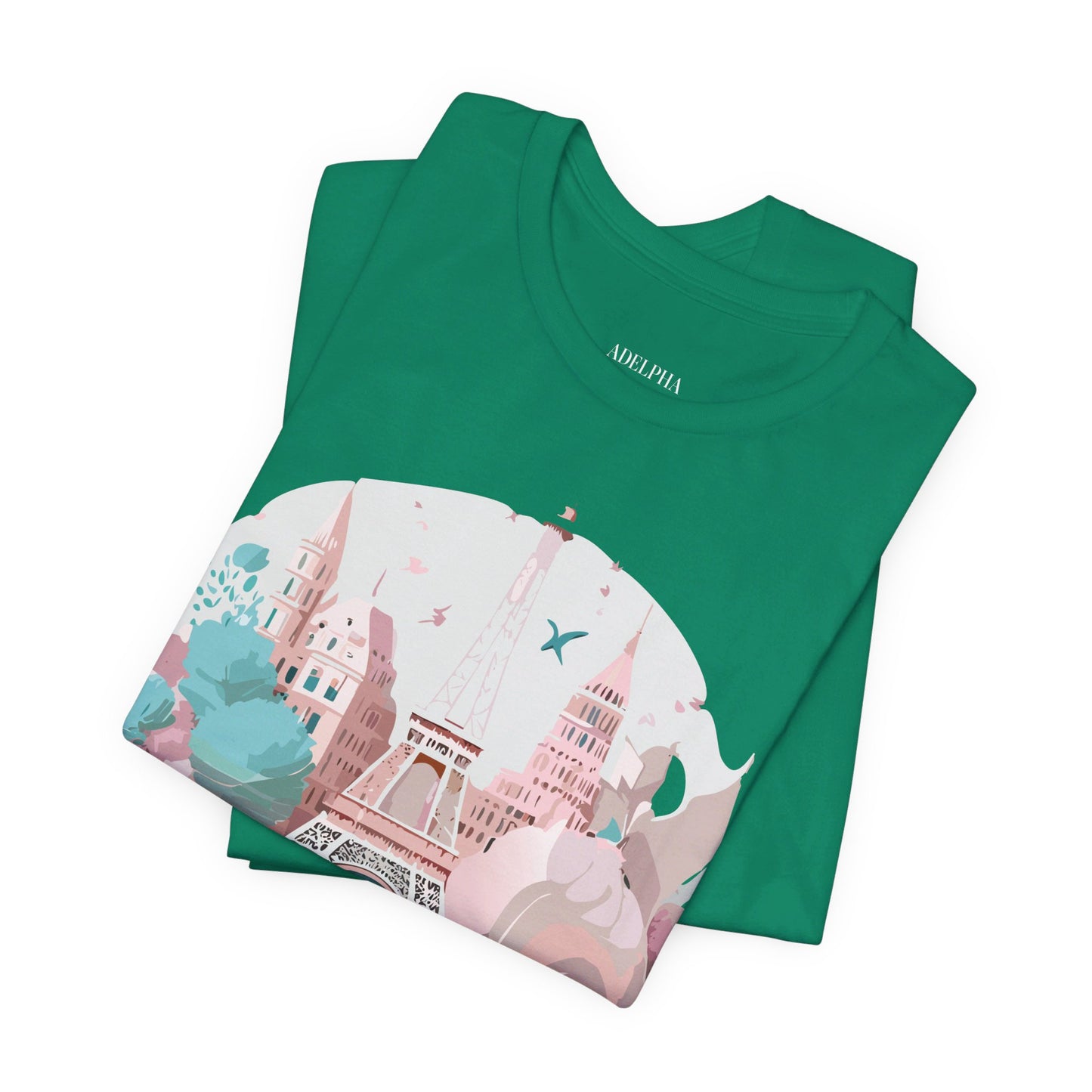 Natural Cotton Tee Shirt - Beautiful Places Collection - Paris Printify
