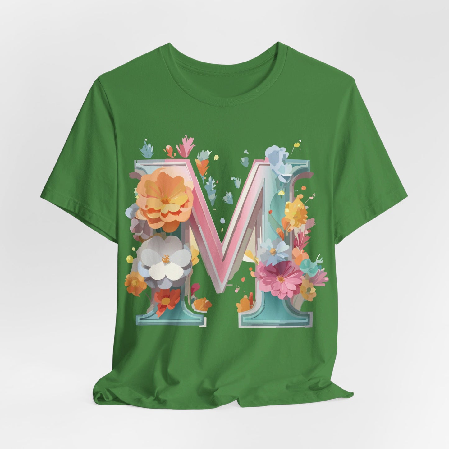 Natural Cotton Tee Shirt - Letters Collection - M Printify