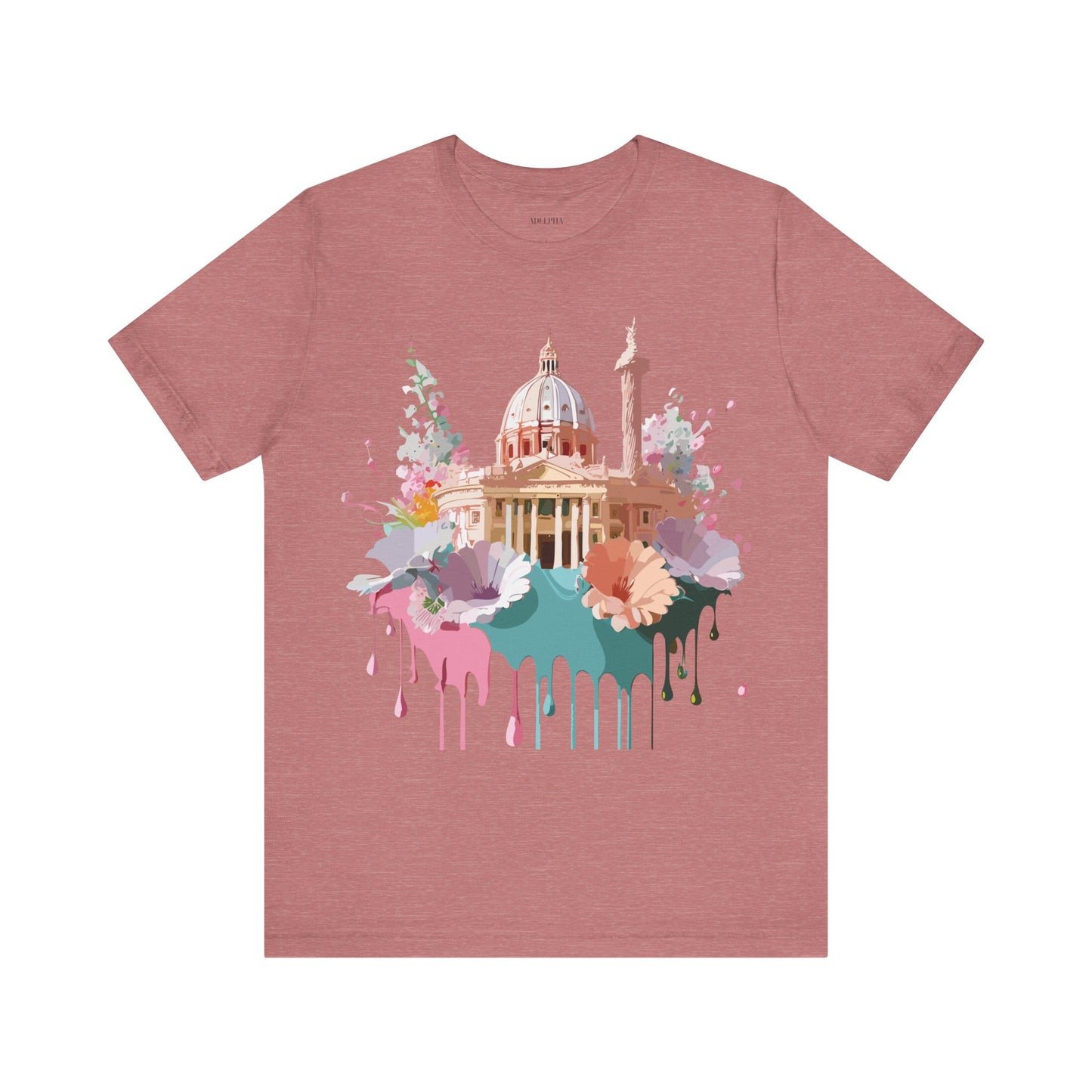 Natural Cotton Tee Shirt - Beautiful Places Collection - Rome Printify