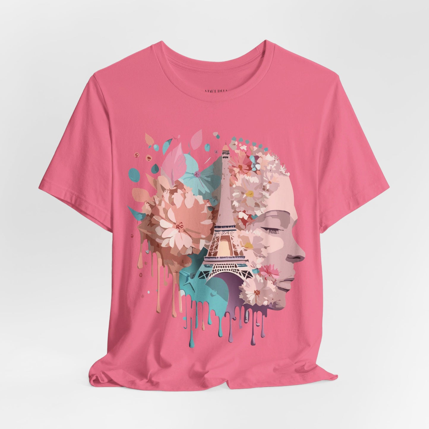 Natural Cotton Tee Shirt - Beautiful Places Collection - Paris Printify