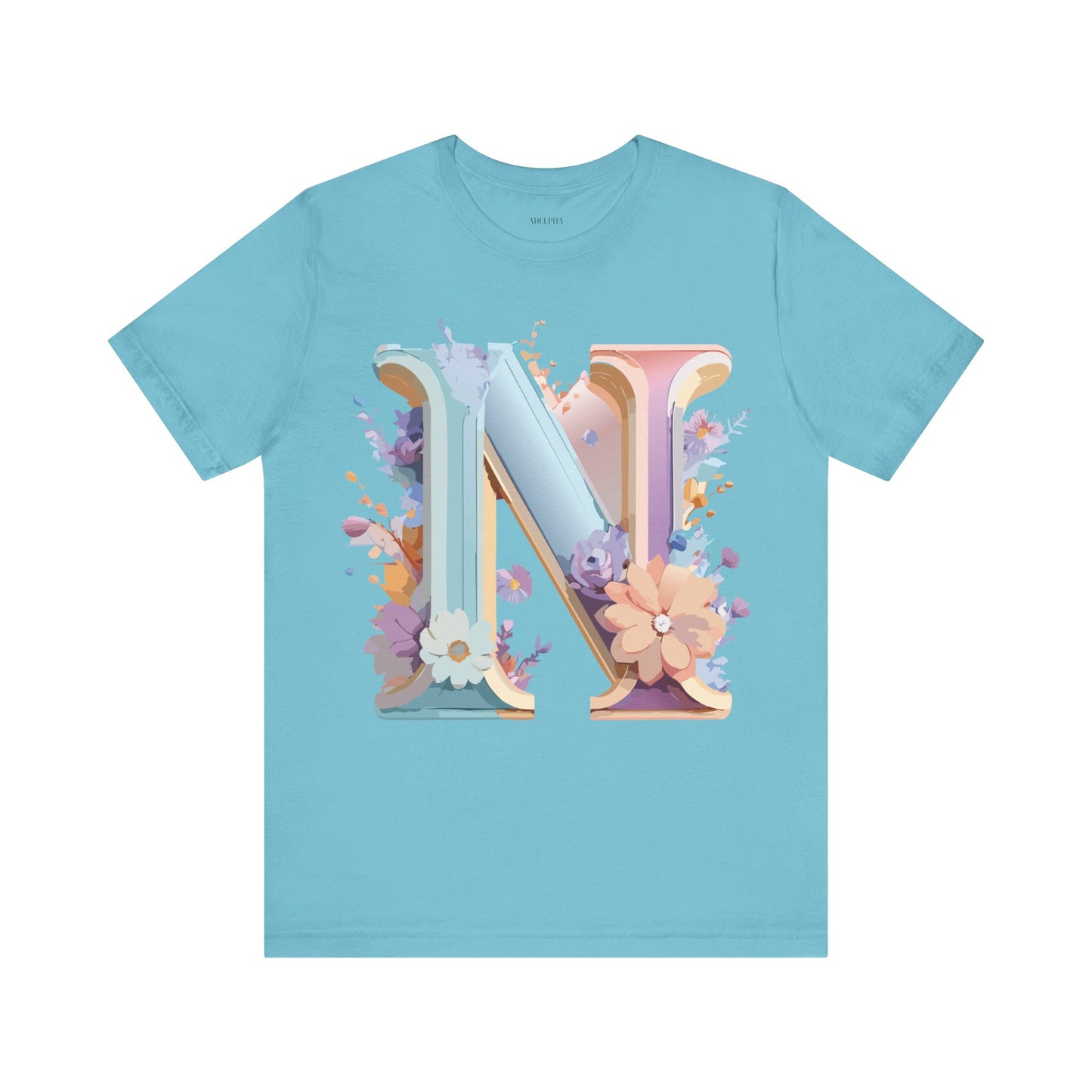 Natural Cotton Tee Shirt - Letters Collection - N Printify