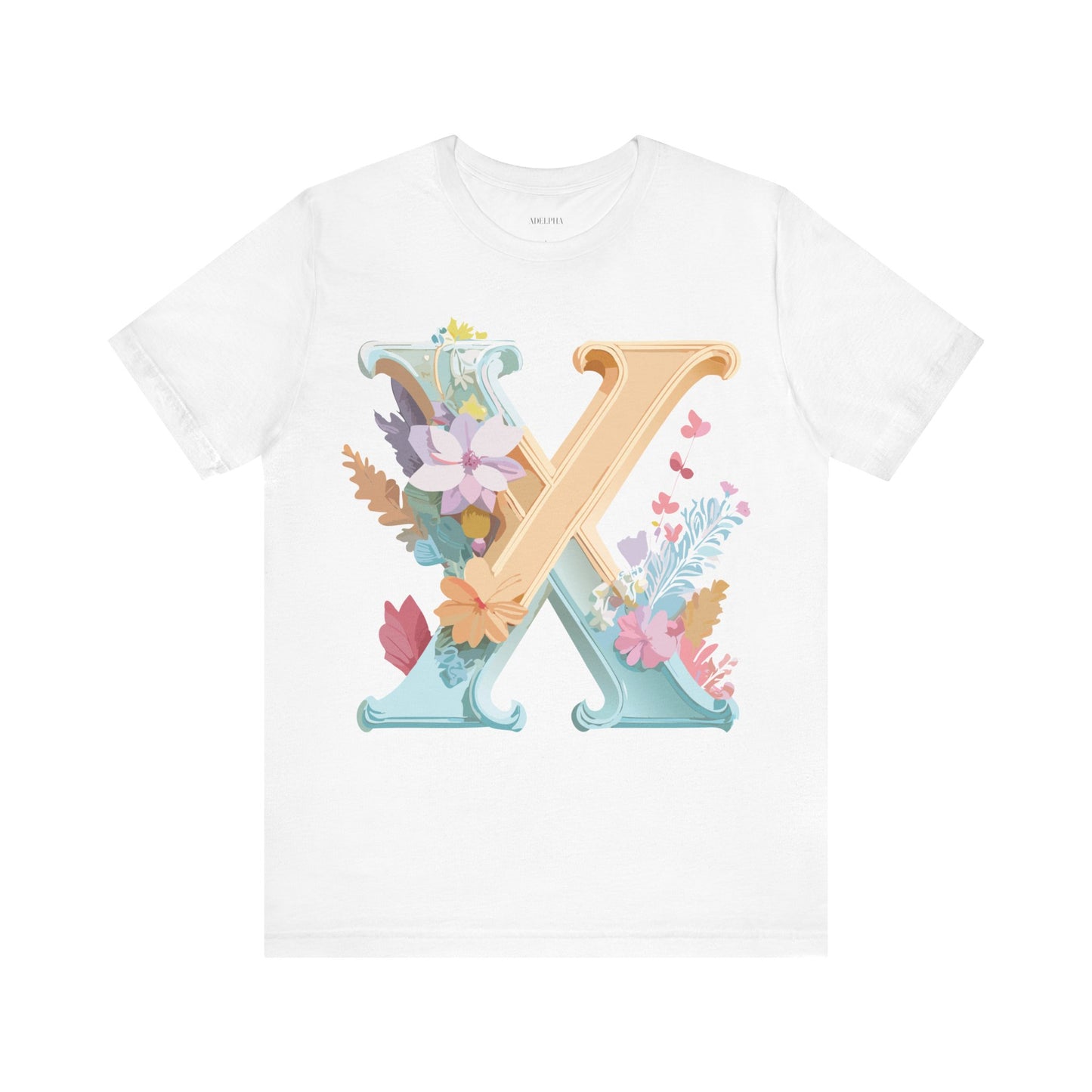 Natural Cotton Tee Shirt - Letters Collection - X Printify