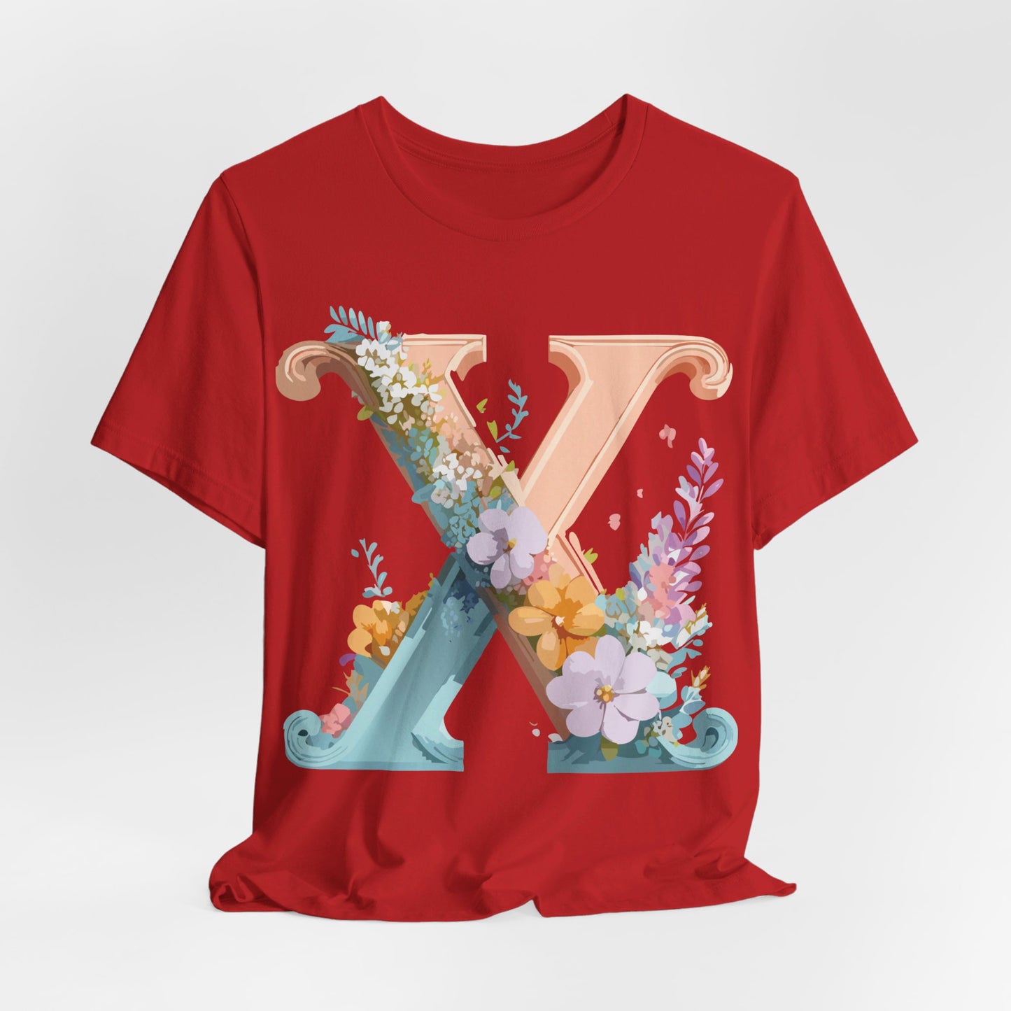 Natural Cotton Tee Shirt - Letters Collection - X Printify