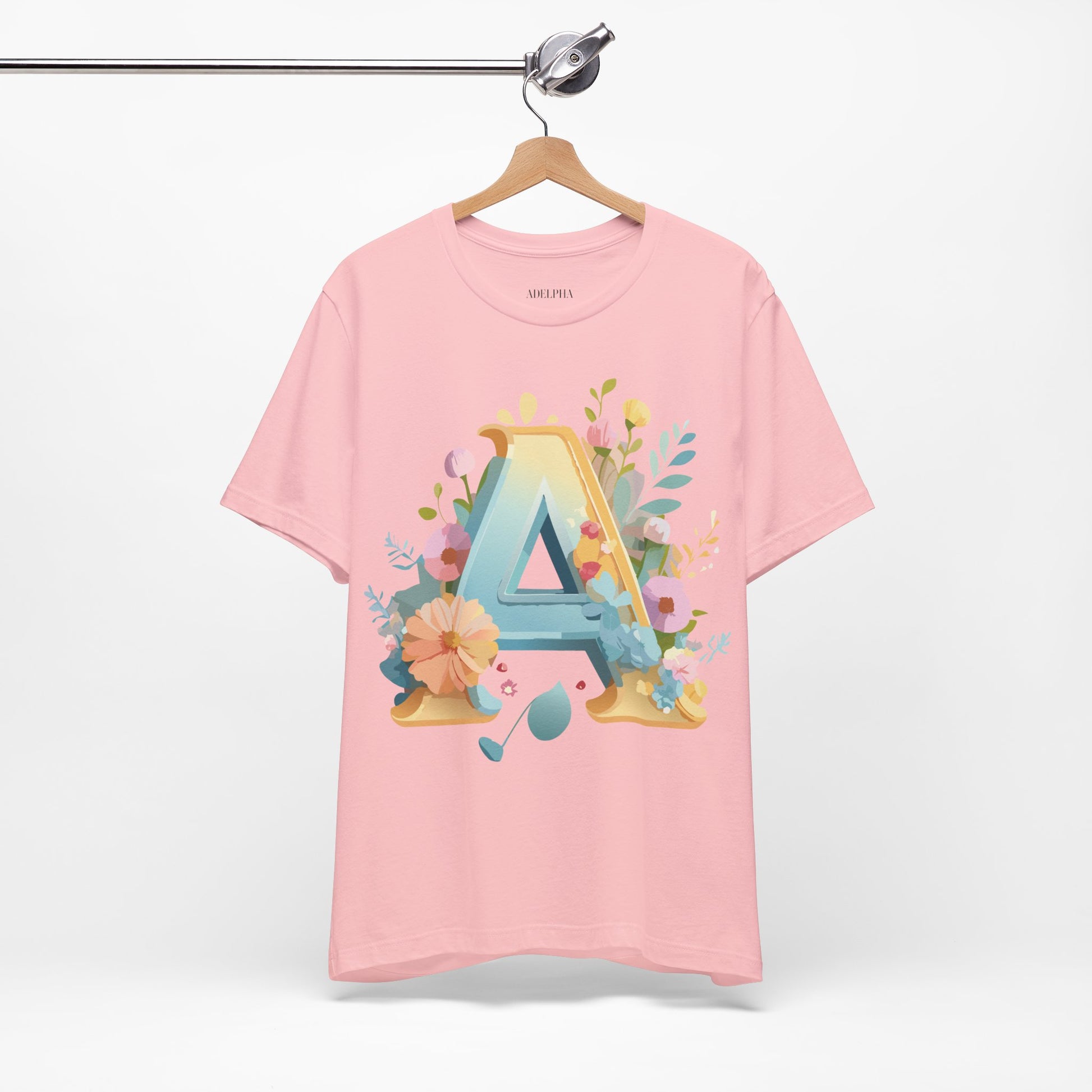 Natural Cotton Tee Shirt - Letters Collection - A Printify