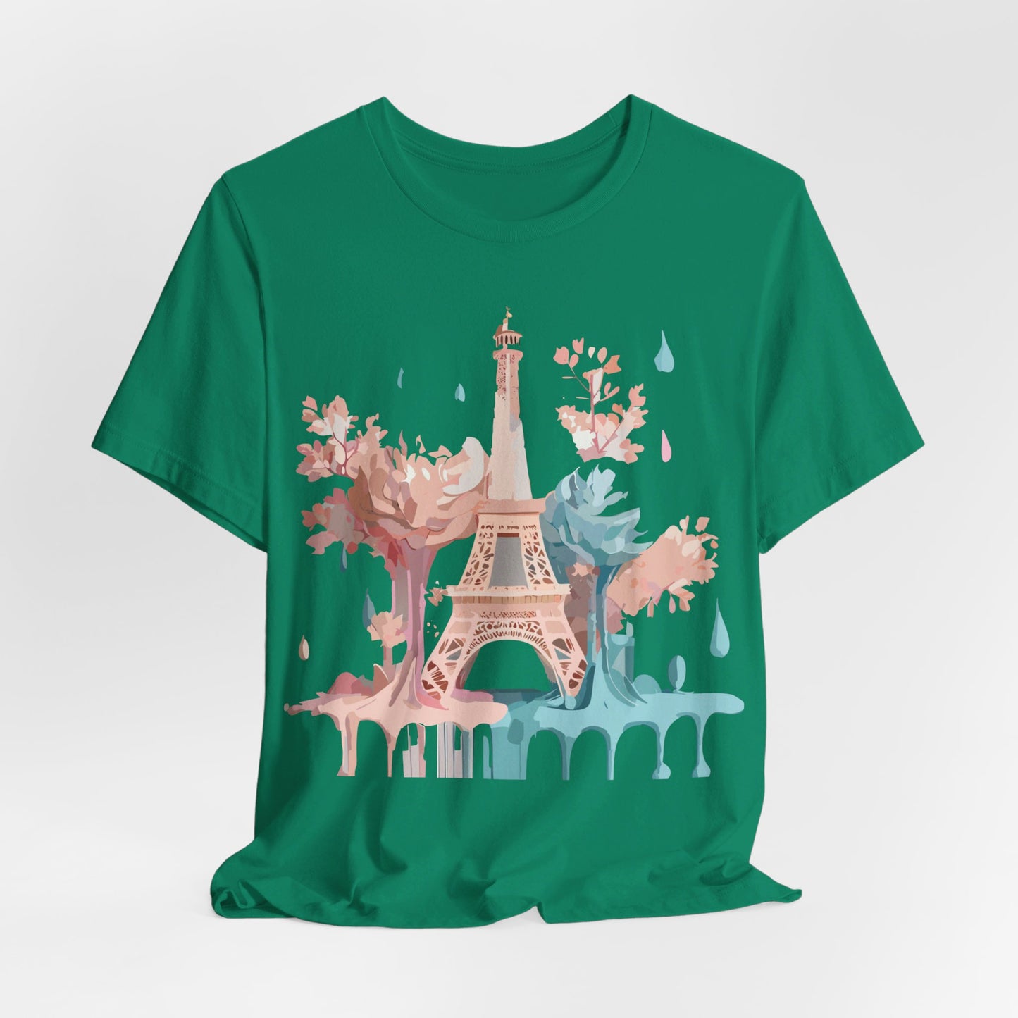 Natural Cotton Tee Shirt - Beautiful Places Collection - Paris Printify