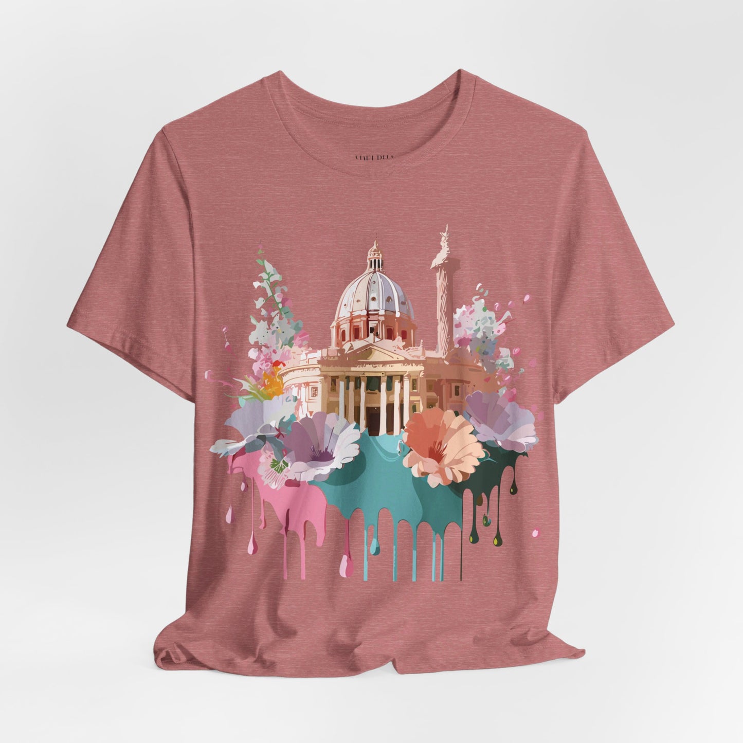 Natural Cotton Tee Shirt - Beautiful Places Collection - Rome Printify