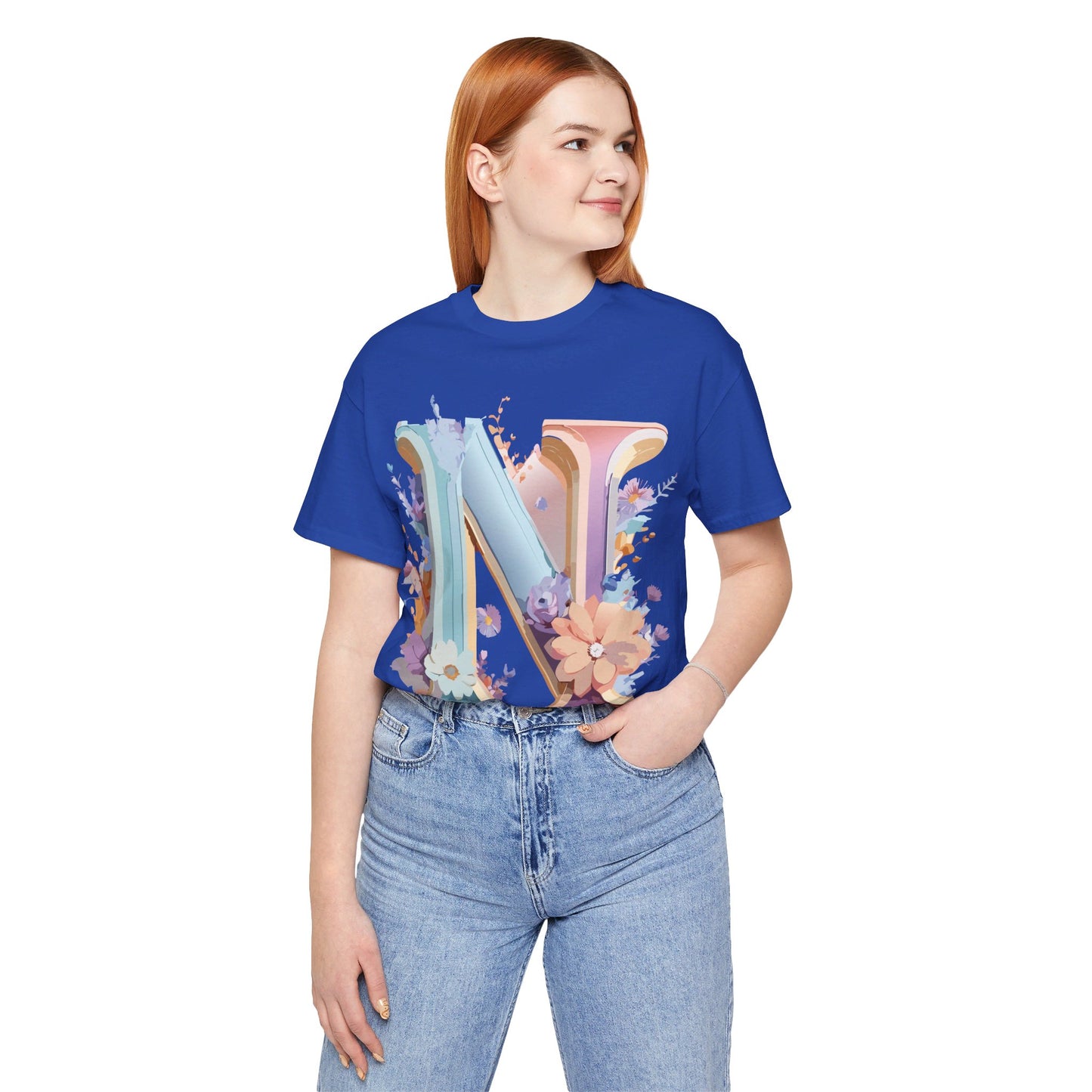 Natural Cotton Tee Shirt - Letters Collection - N Printify