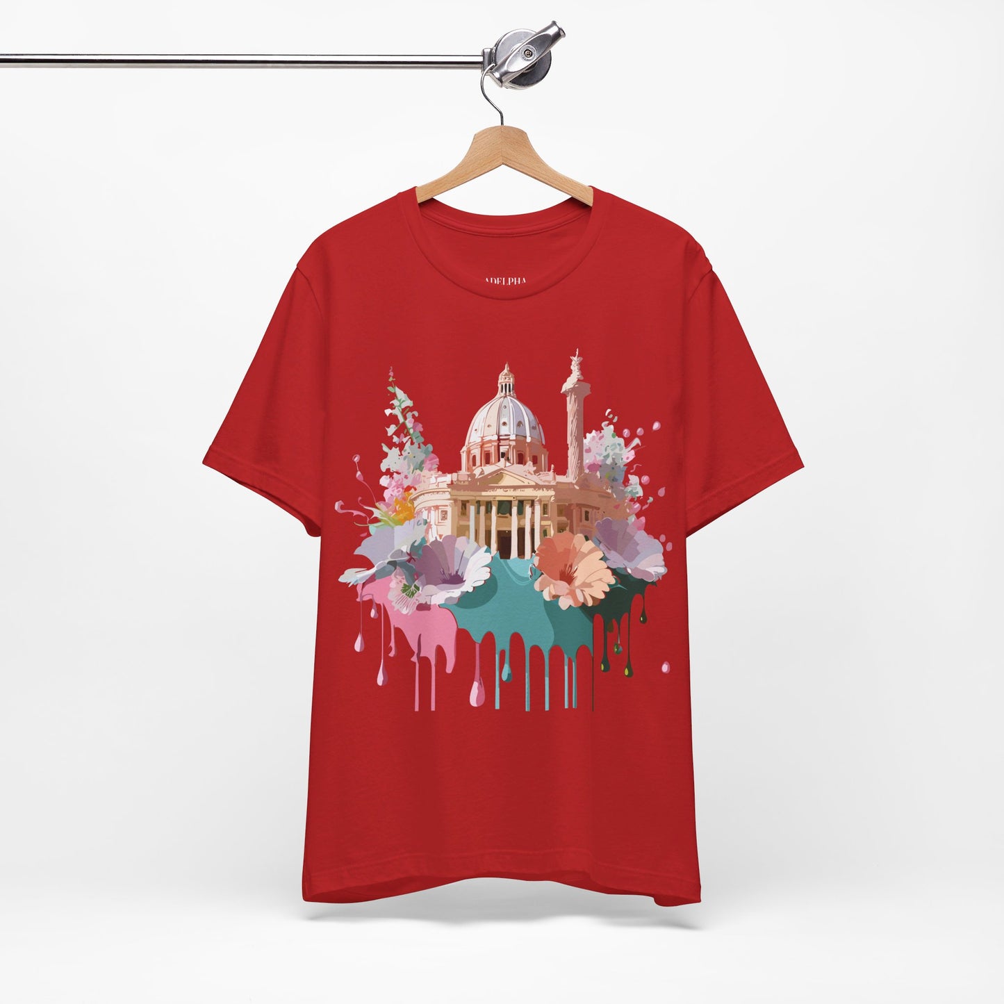 Natural Cotton Tee Shirt - Beautiful Places Collection - Rome Printify