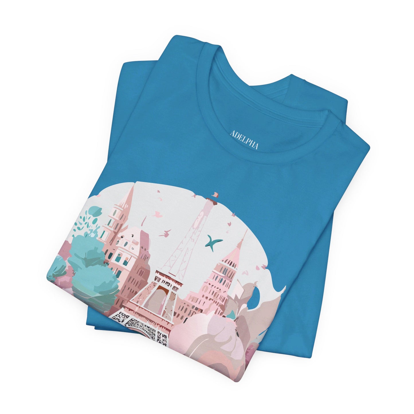 Natural Cotton Tee Shirt - Beautiful Places Collection - Paris Printify