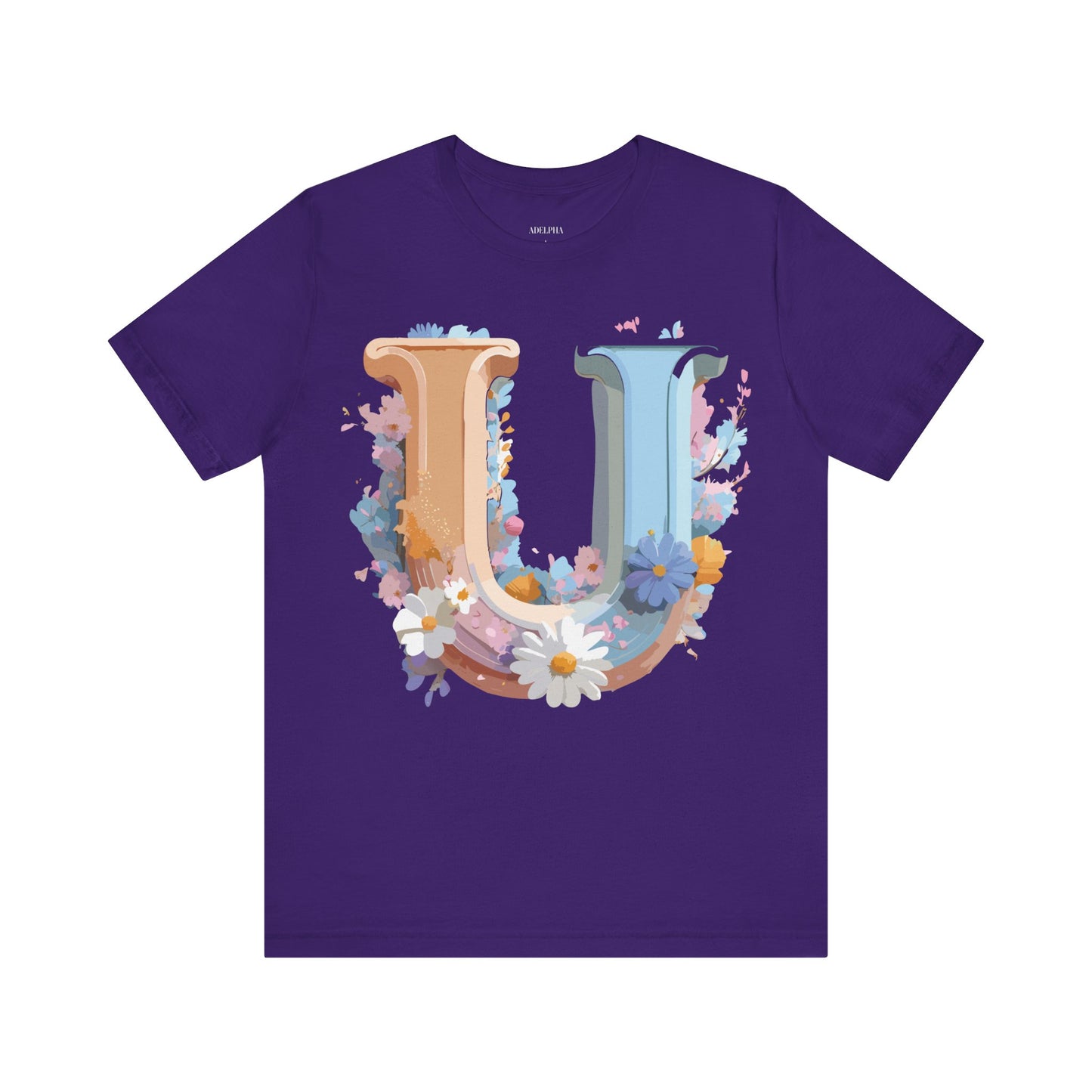 Natural Cotton Tee Shirt - Letters Collection - U Printify