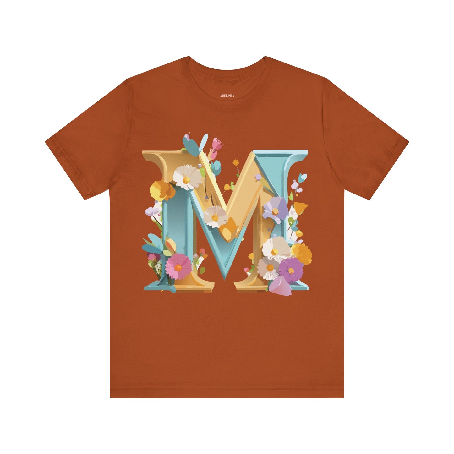 Natural Cotton Tee Shirt - Letters Collection - M Printify