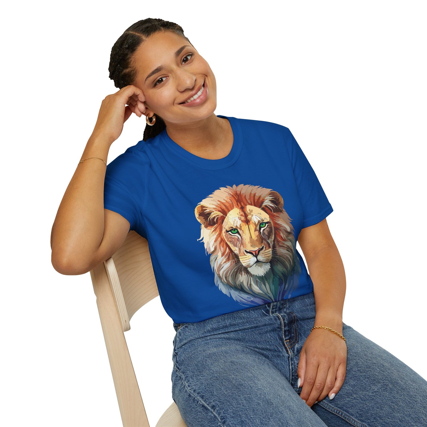 Lion Shirt, Shirt with Lion, Floral Lion Tee, Shirt with Animals